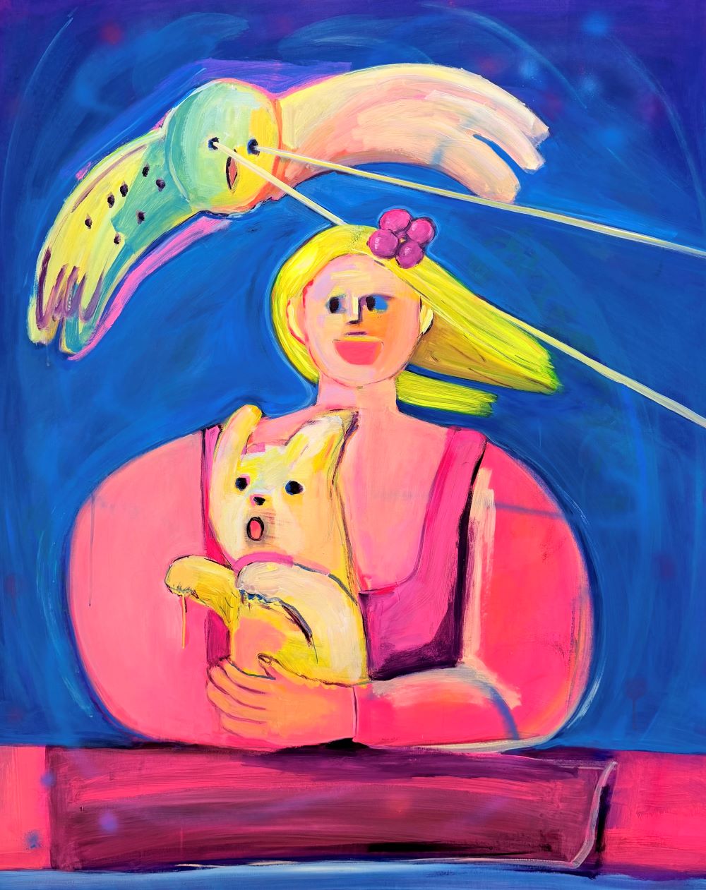 개걔계가하나의세계를이루는신화는시작되었다 The Myth of GaegyaegyeForming One World, acrylic on linen,                             91 x 116.8 x 2.5cm, 2026