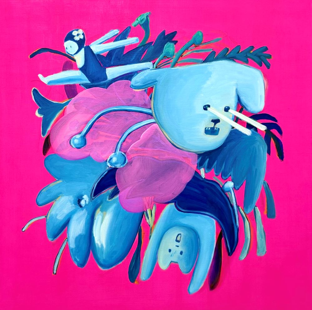 no rule–존중하는다차원의우리The Multidimensional Us with Respect ,       oil , acrylic on linen ,72.7 x 72.7 x 2.5cm , 2025