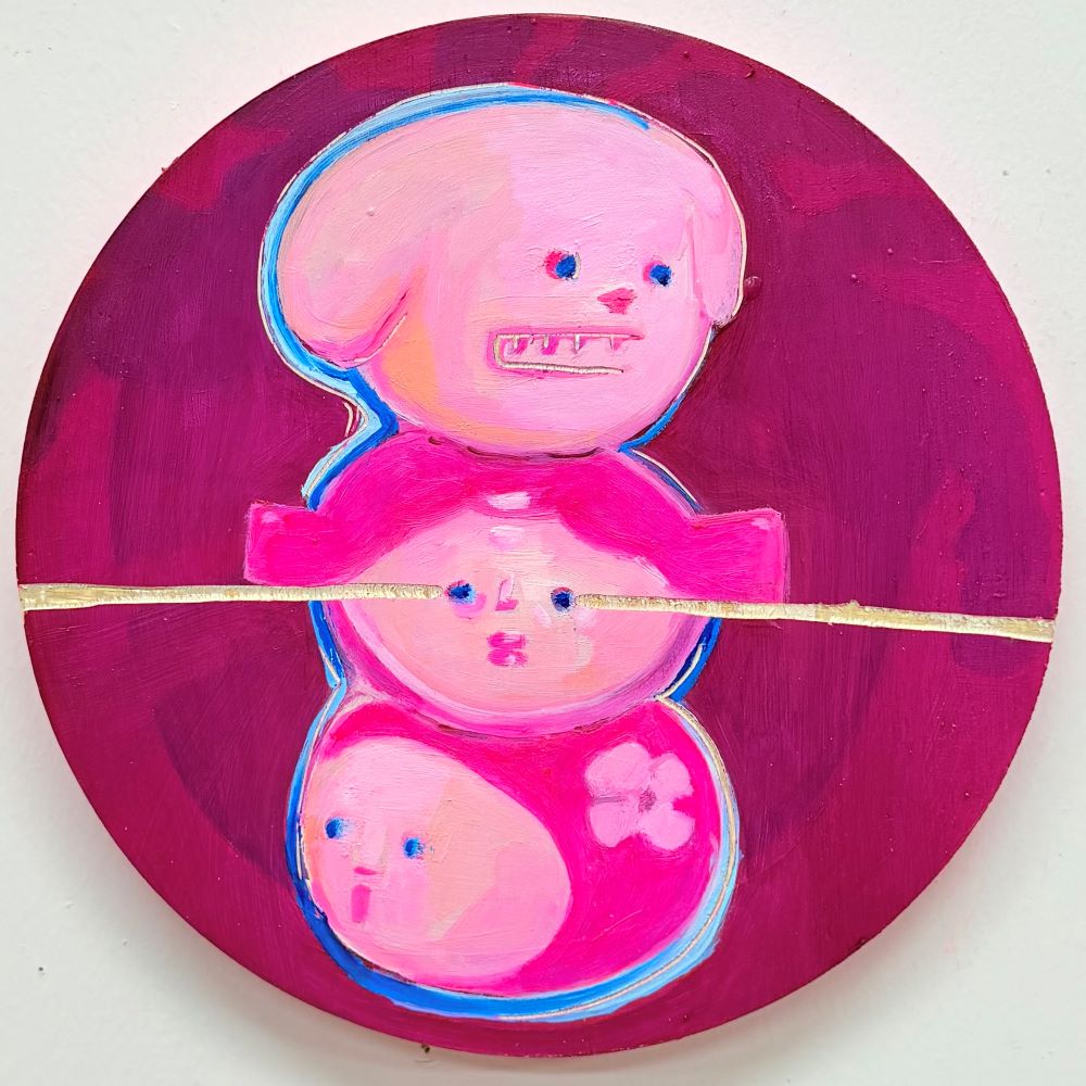 우주의한부분 A Part of the Universe,  oil on wood panel,                              Ø25 x 2.5 cm, 2025