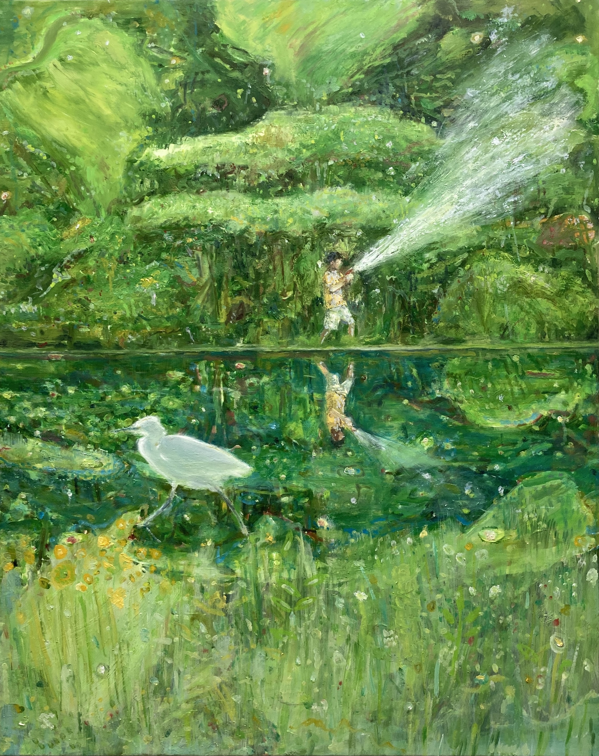 새와소년, oil on canvas, 90.9 x 62.7cm, 2026