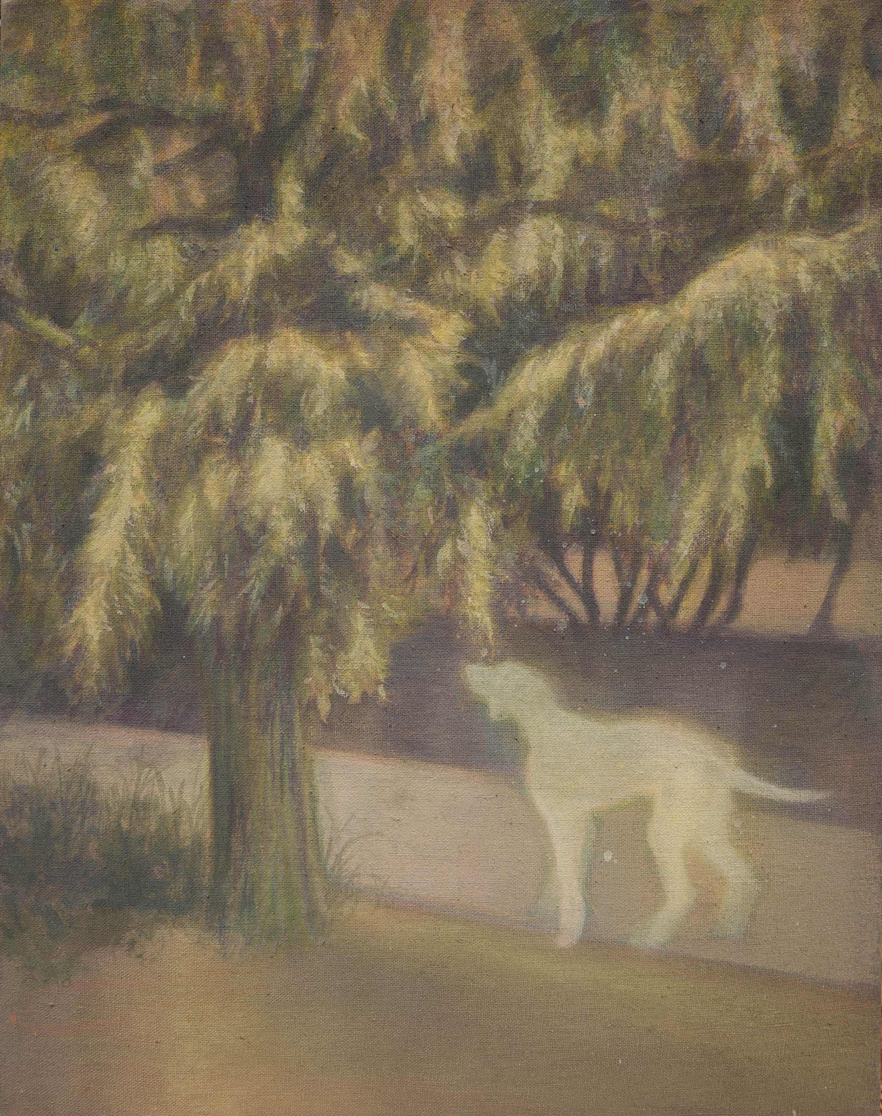 The tree named after, 린넨에 분채, 과슈, 34.8x27.5cm, 2023