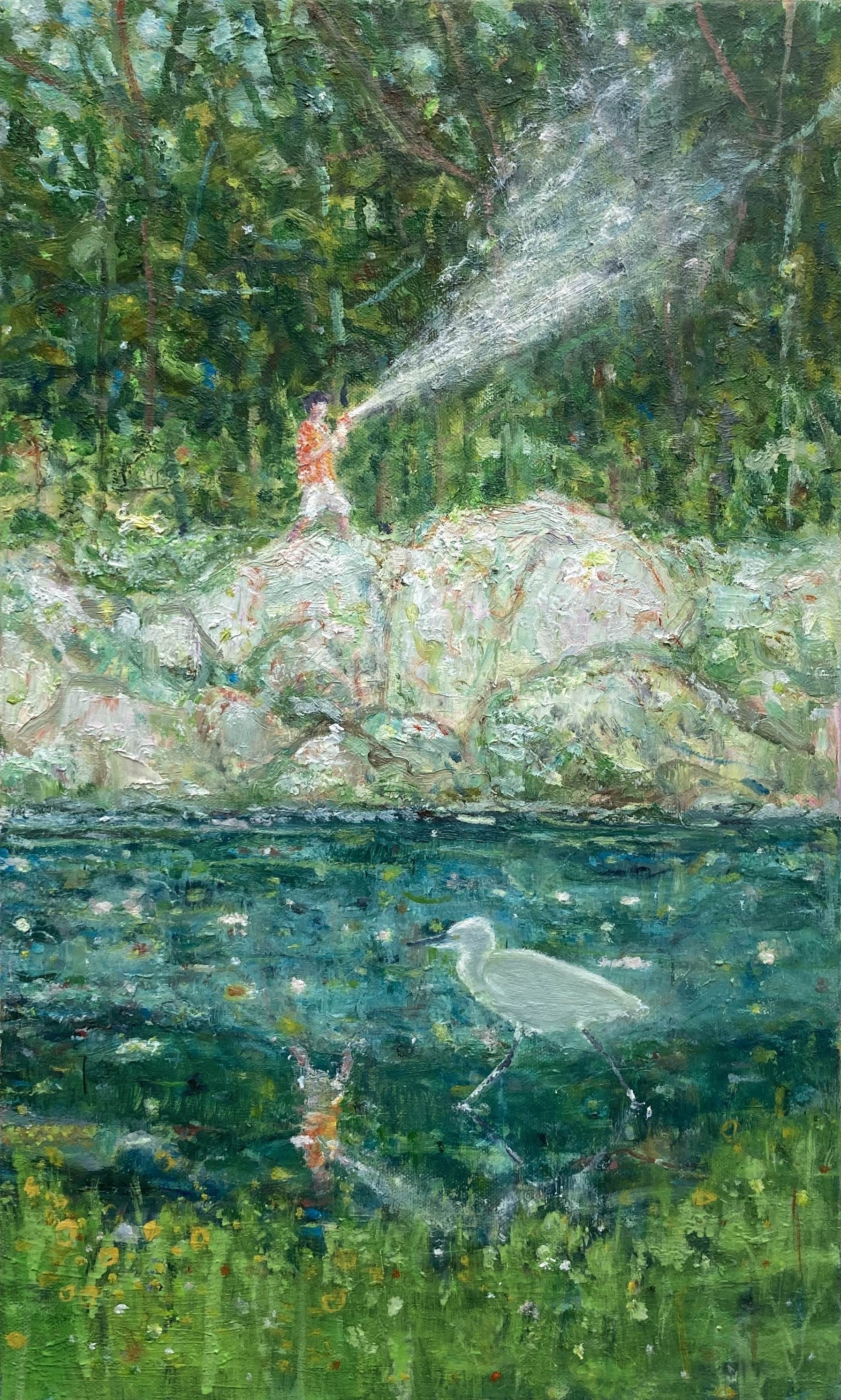 새와 소년, Oil on canvas, 45.5x27.3cm, 2026