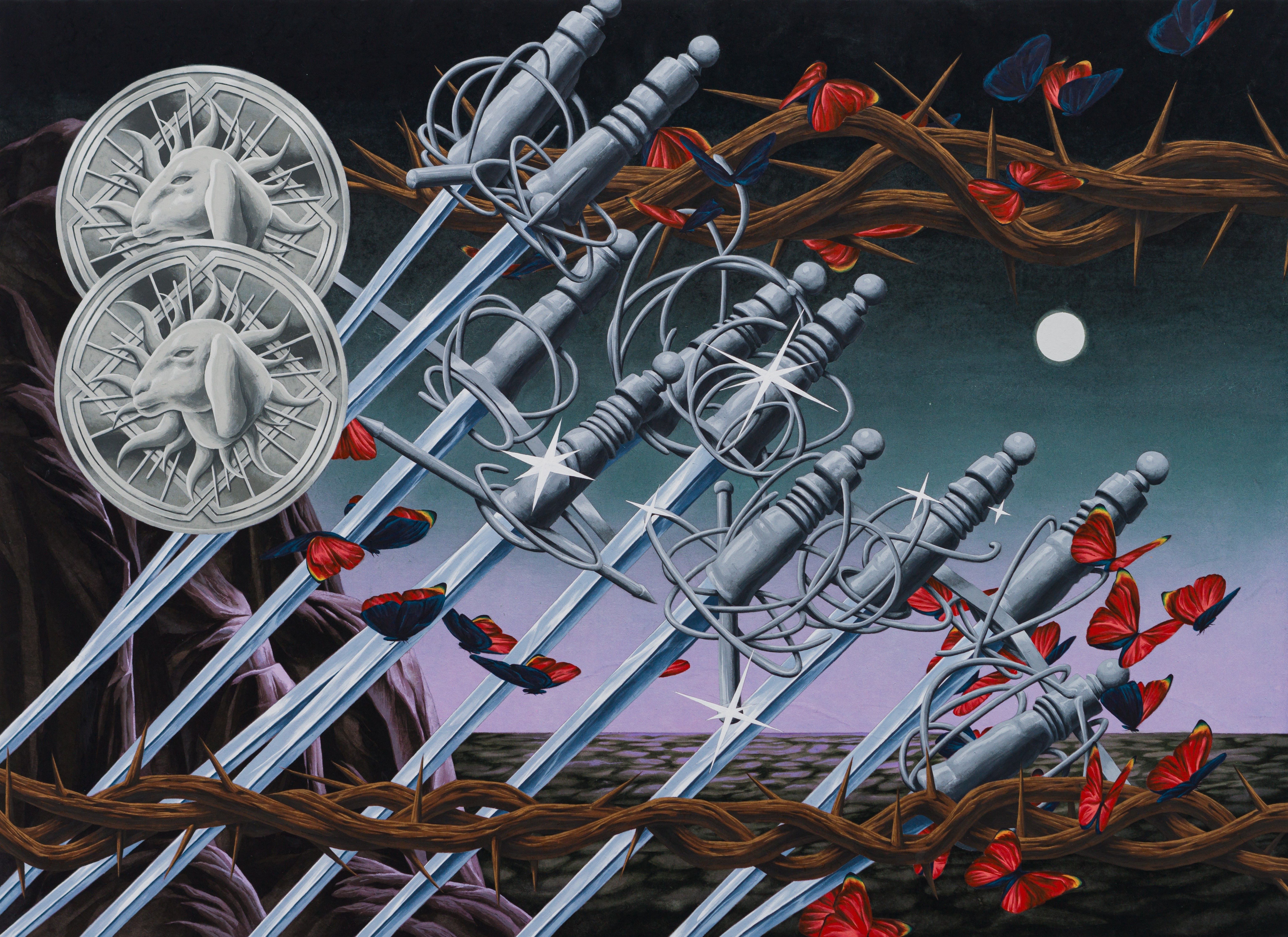 Yougot2coin, 2024, 장지에 채색, 72.7x100cm