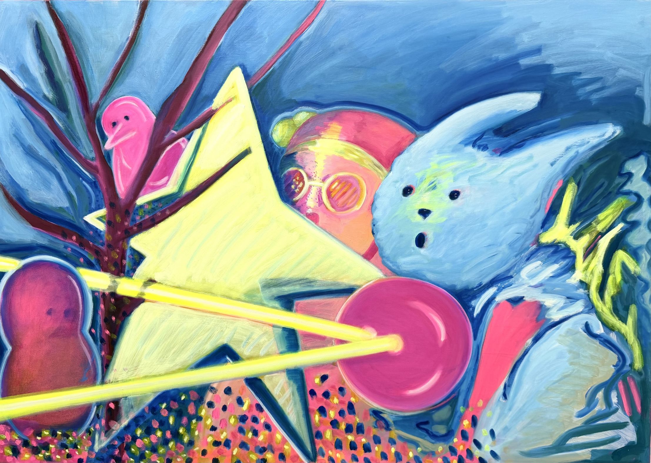 Even Under Bright Data Star, We Felt Our Warmth

2026
Oil, acrylic on linen
90.9×65.1×3cm