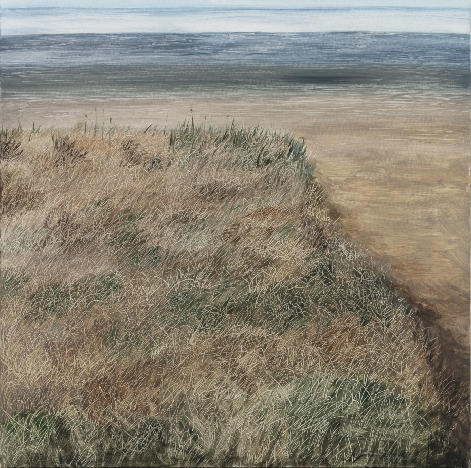 해변공터, 73x73cm, oil on canvas, 2020