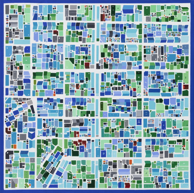 김봄, Market, 캔버스에 아크릴릭, 50x50cm, 2021