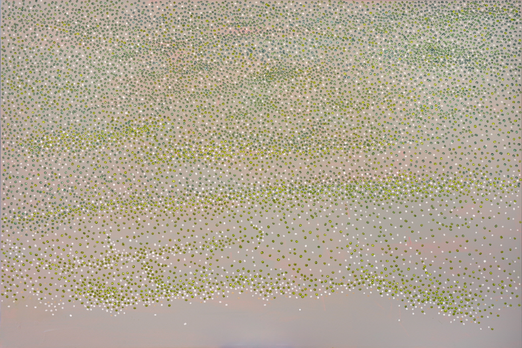 파도소리, 2023, acrylic and oil on canvas, 130 x194cm