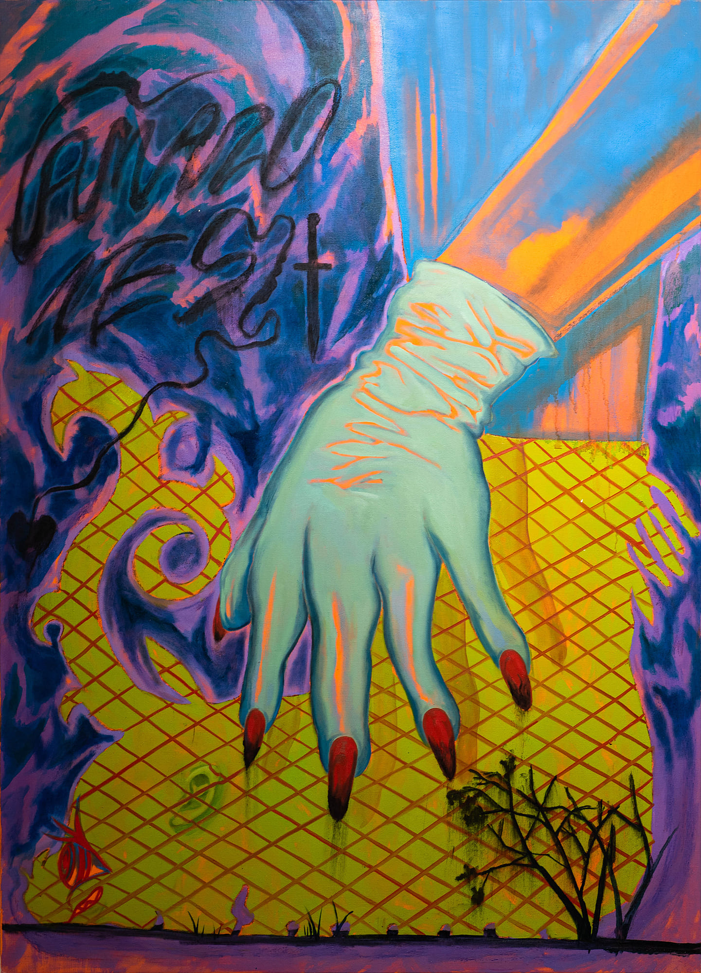 Amazones Hand(fav green shoe), 95.5x132.0cm, 2021