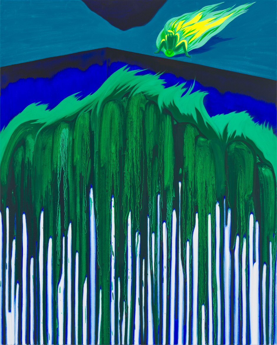 밤의 수영장 2023 (Night Pool 2023), 100.1x80.3cm (40F), oil on canvas, 2023
