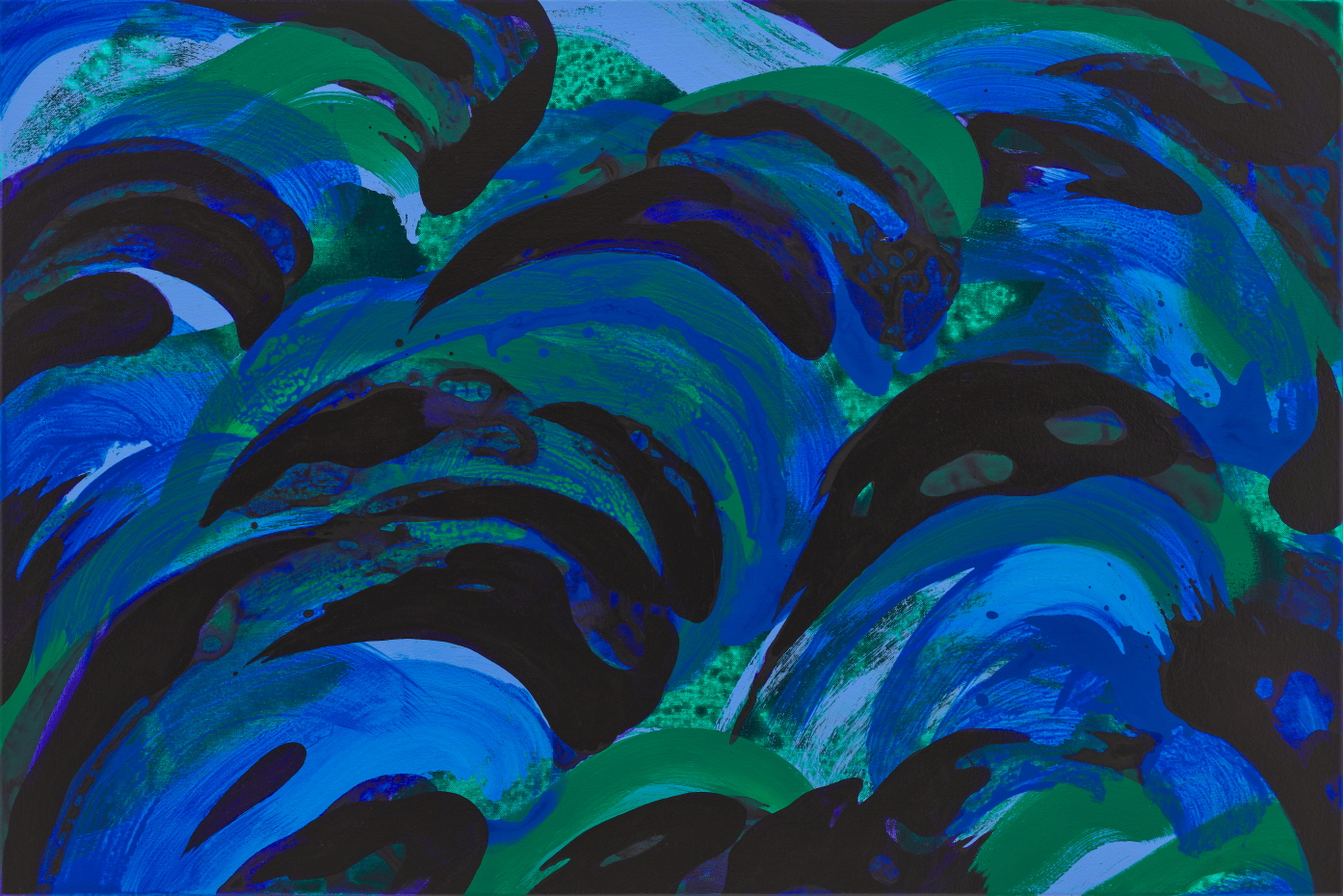 밤 파도 02(Night Waves 02), 60.7x91.0cm (30M), acrylic on canvas, 2023