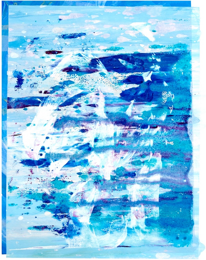 Cycle-Black coral Pa3, Acrylic on paper, 45x34cm, 2024