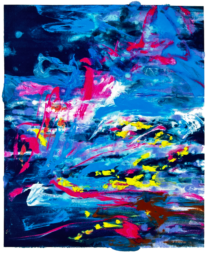 Cycle-Black coral Pc3, Acrylic on paper, 46x38cm, 2024