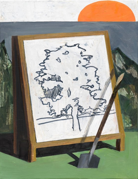 초록 만들기, 캔버스에 유채, 45.5x37.9cm, 2023