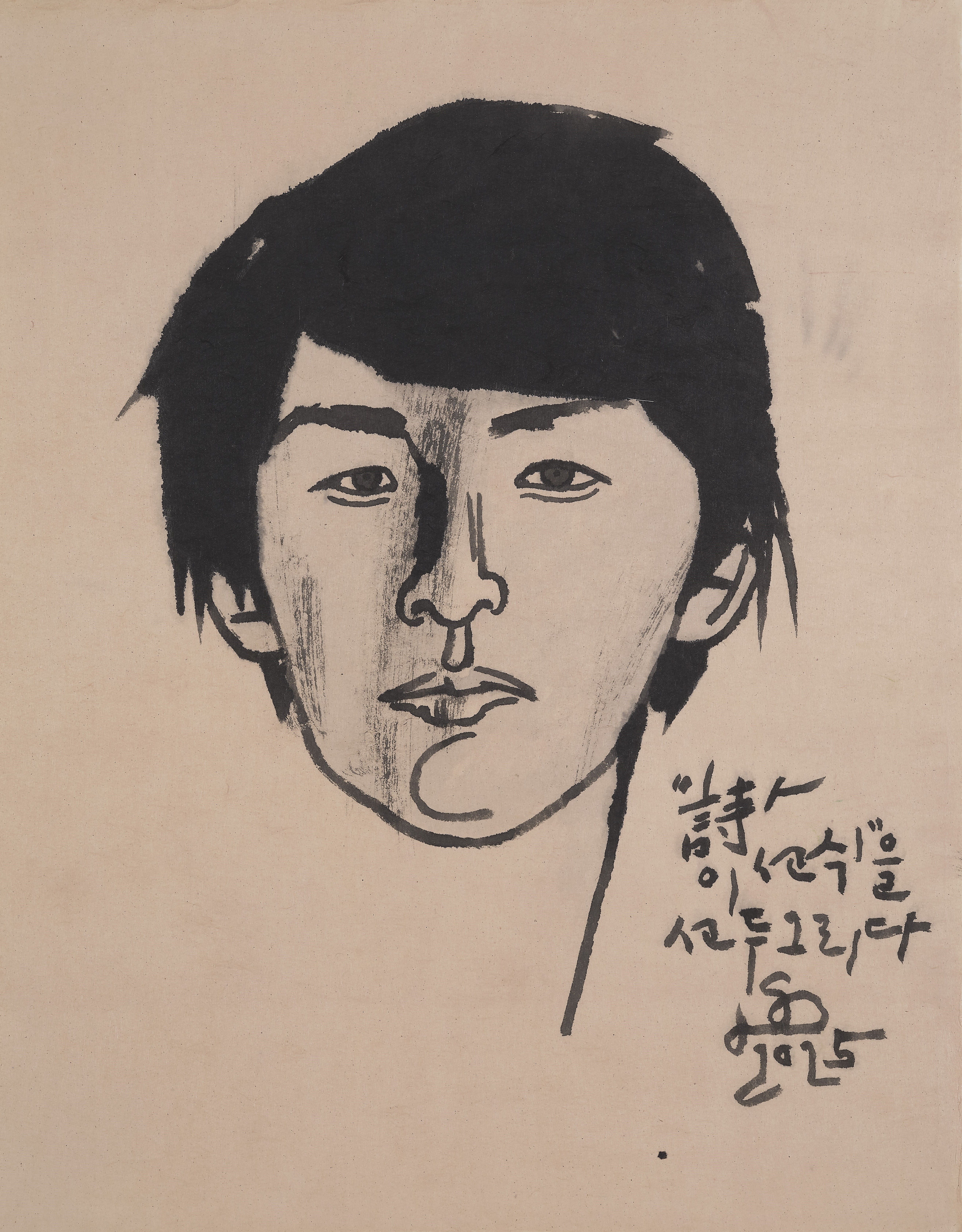 아름다운 시절-이선식, 장지에 먹, 58x45cm, 2025
