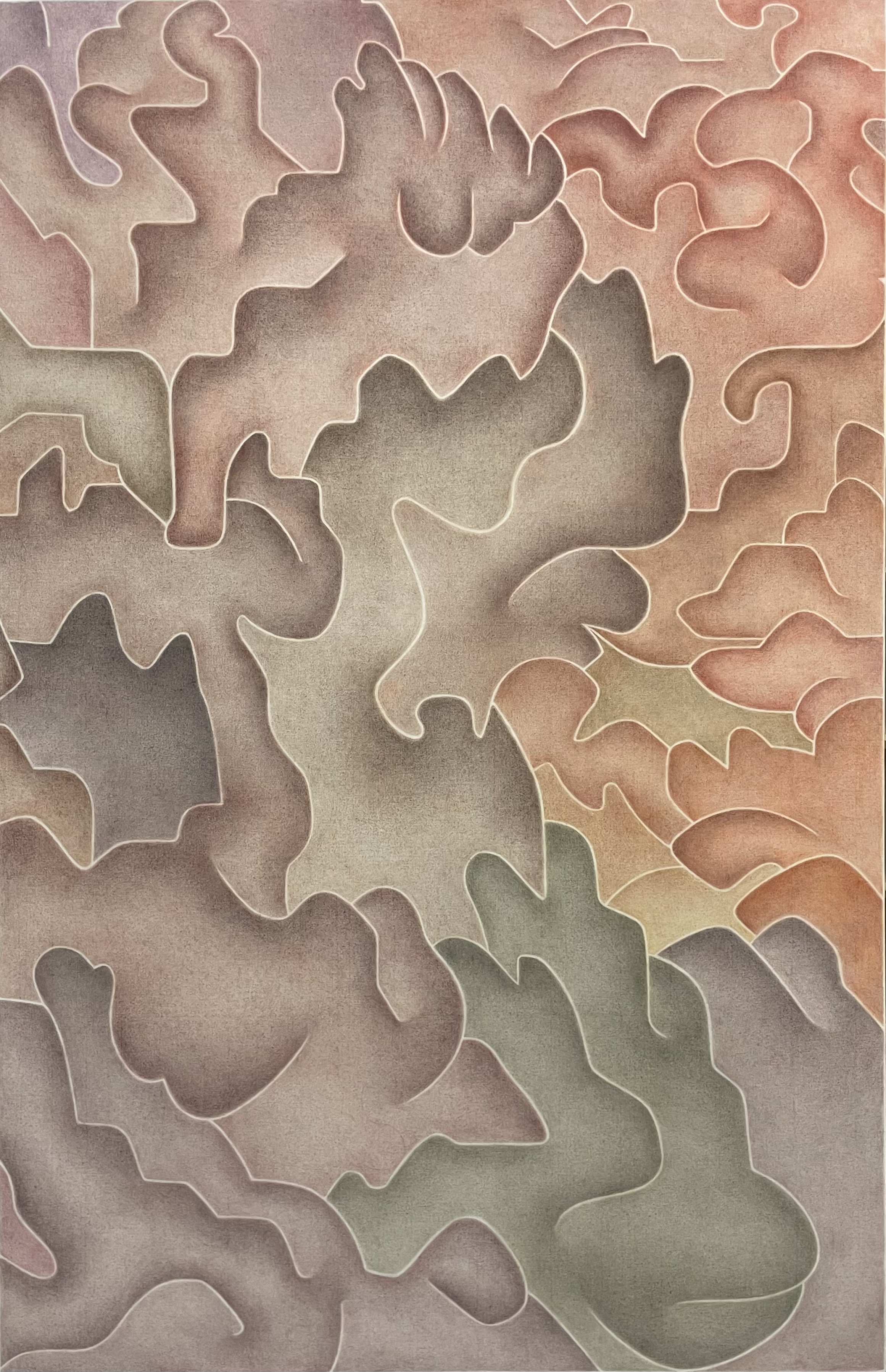펼치다 - 秋, 광목에 채색, 185x120cm, 2025