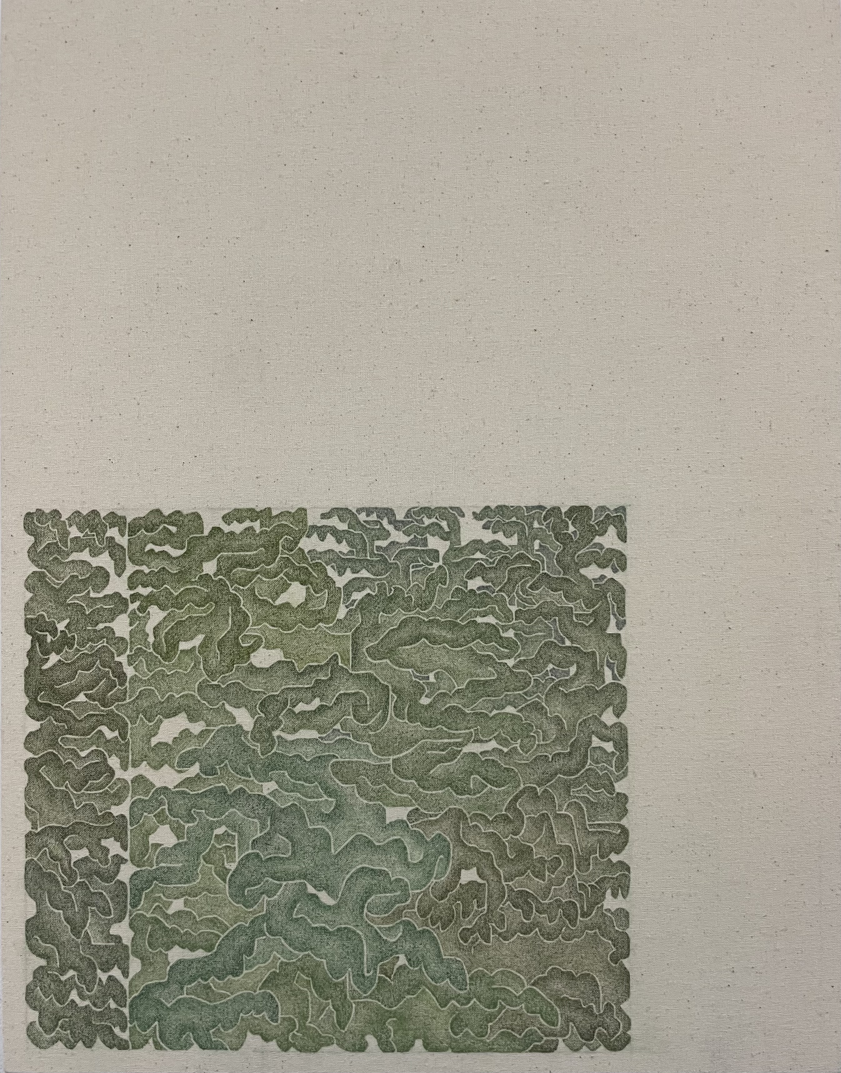 식가도(植架圖), 광목에 채색, 41x31.8cm, 2025