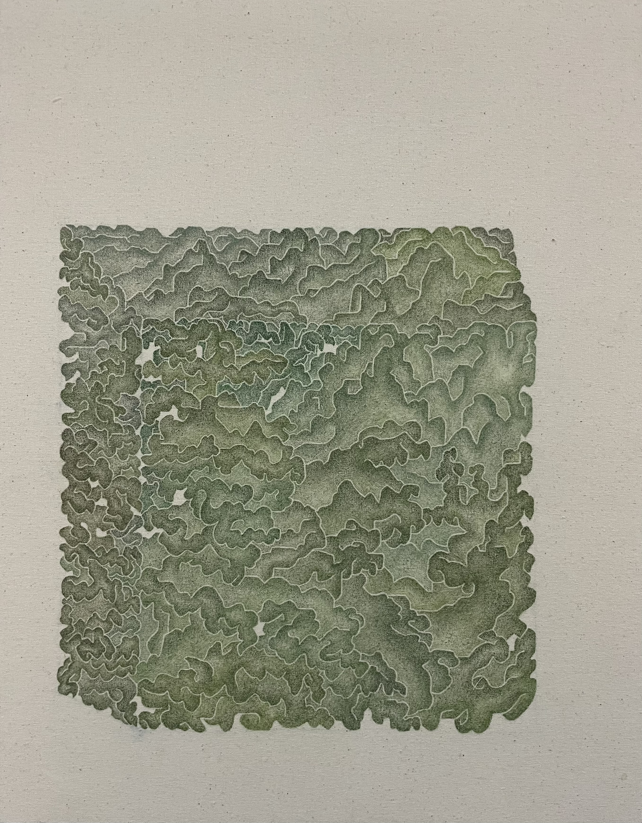 식가도(植架圖), 광목에 채색, 41x31.8cm, 2025