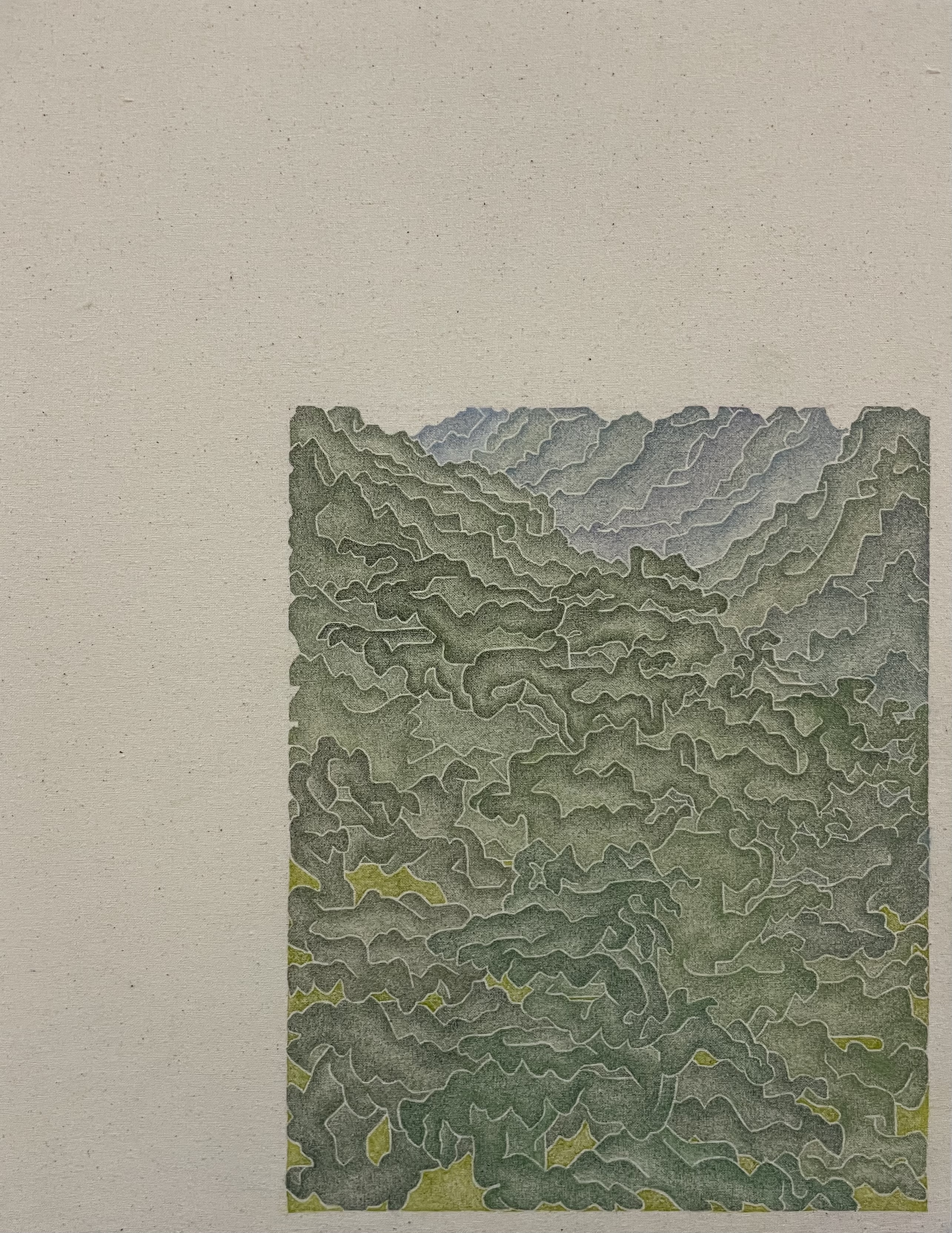 식가도(植架圖), 광목에 채색, 41x31.8cm, 2025