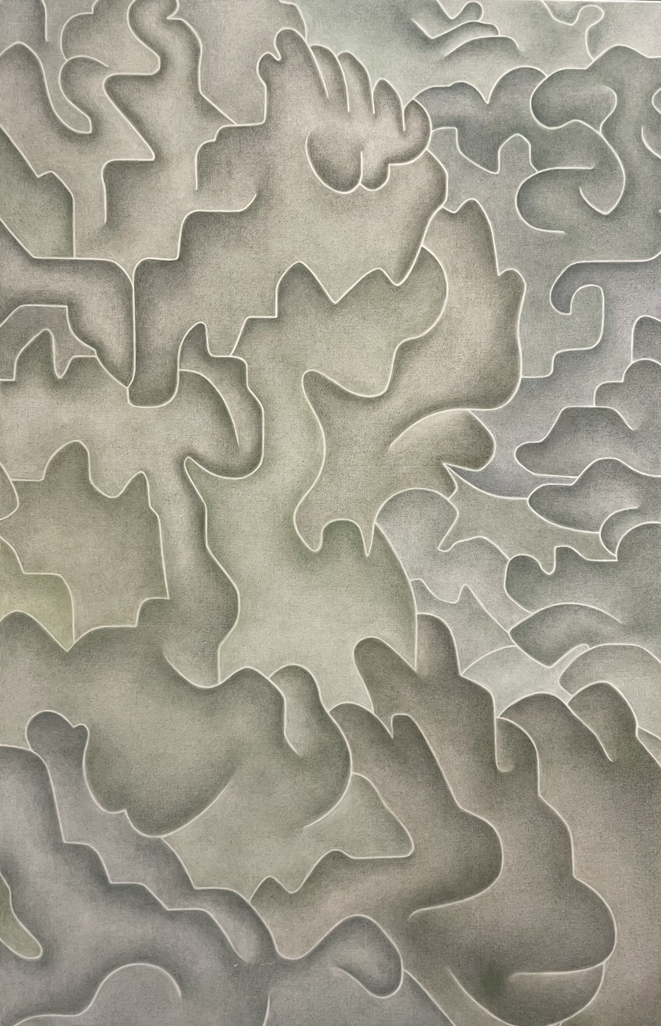 펼치다 - 夏, 광목에 채색, 185x120cm, 2025