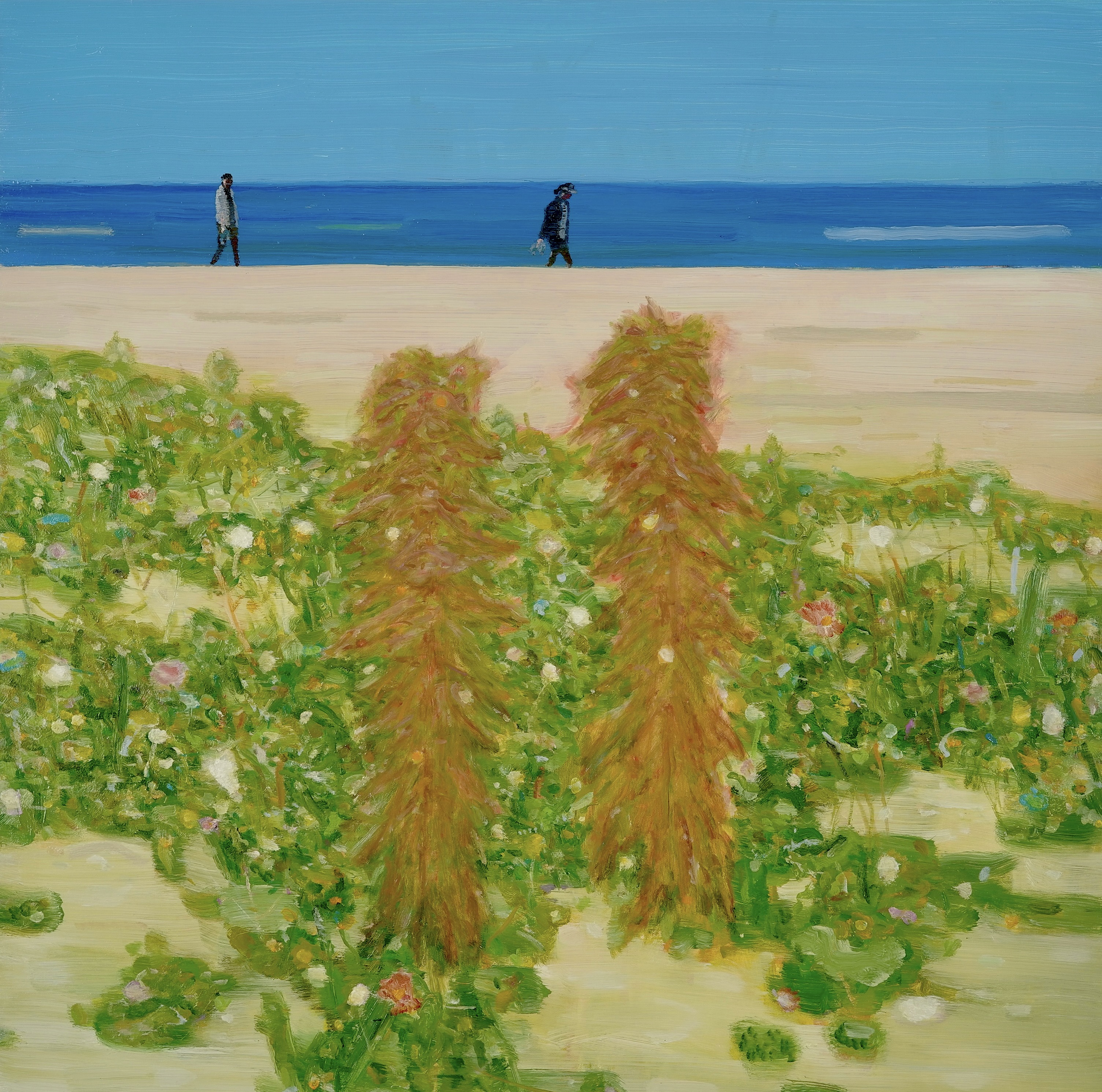 j 와 j, 2025, oil on canvas, 73 x 73cm