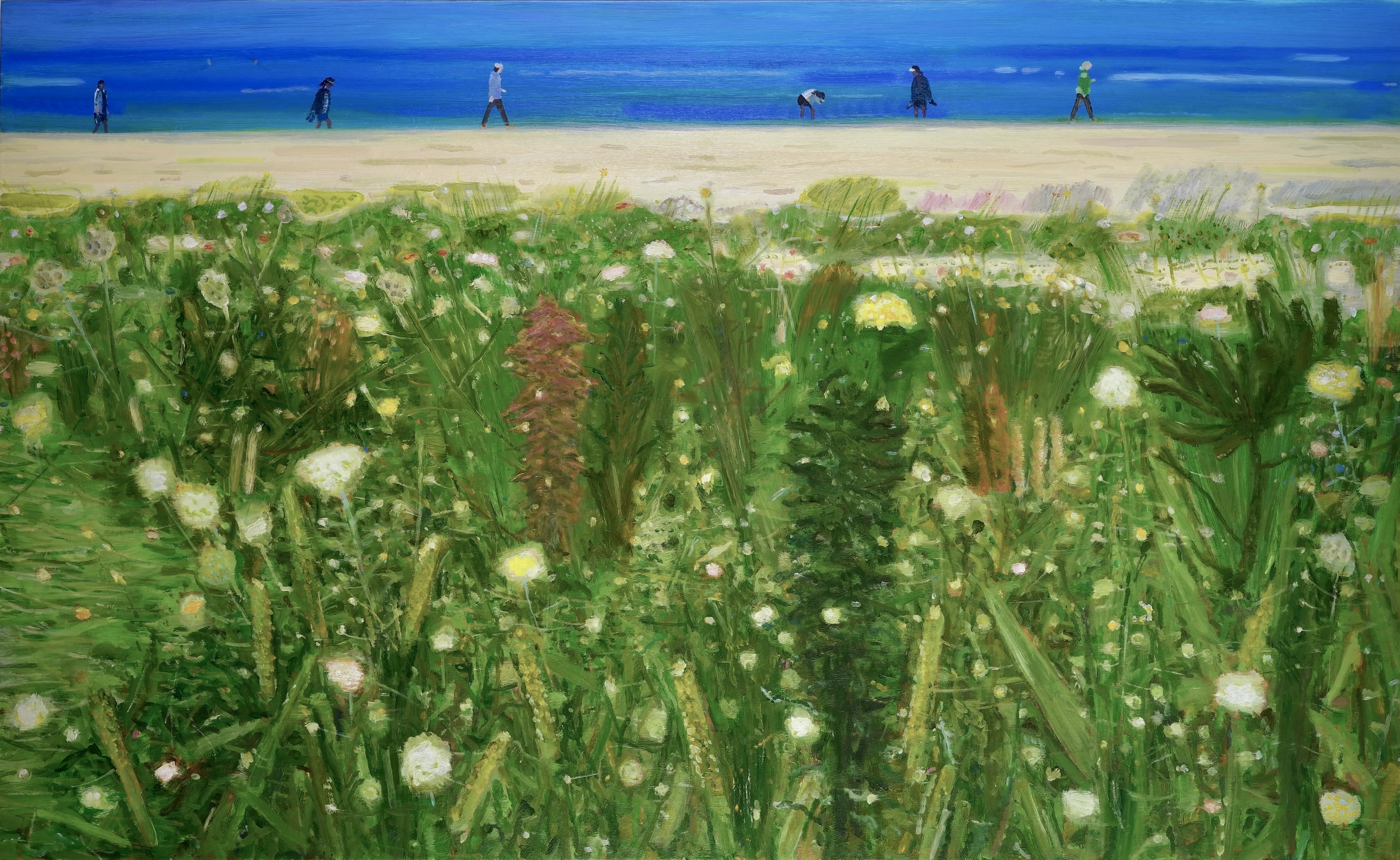걷는 사람들, 2025, oil on canvas, 89.4 x  145.5 cm