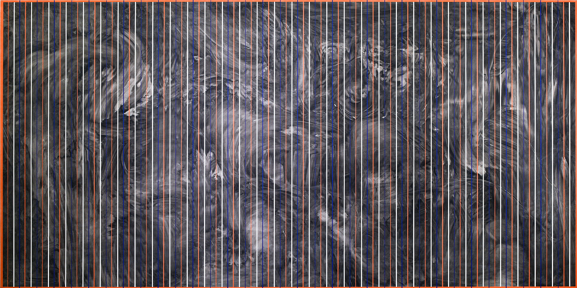 Standing in a bright place 14, Mixed media on Korean paper, ink cake, pigment, 120x240cm, 2025