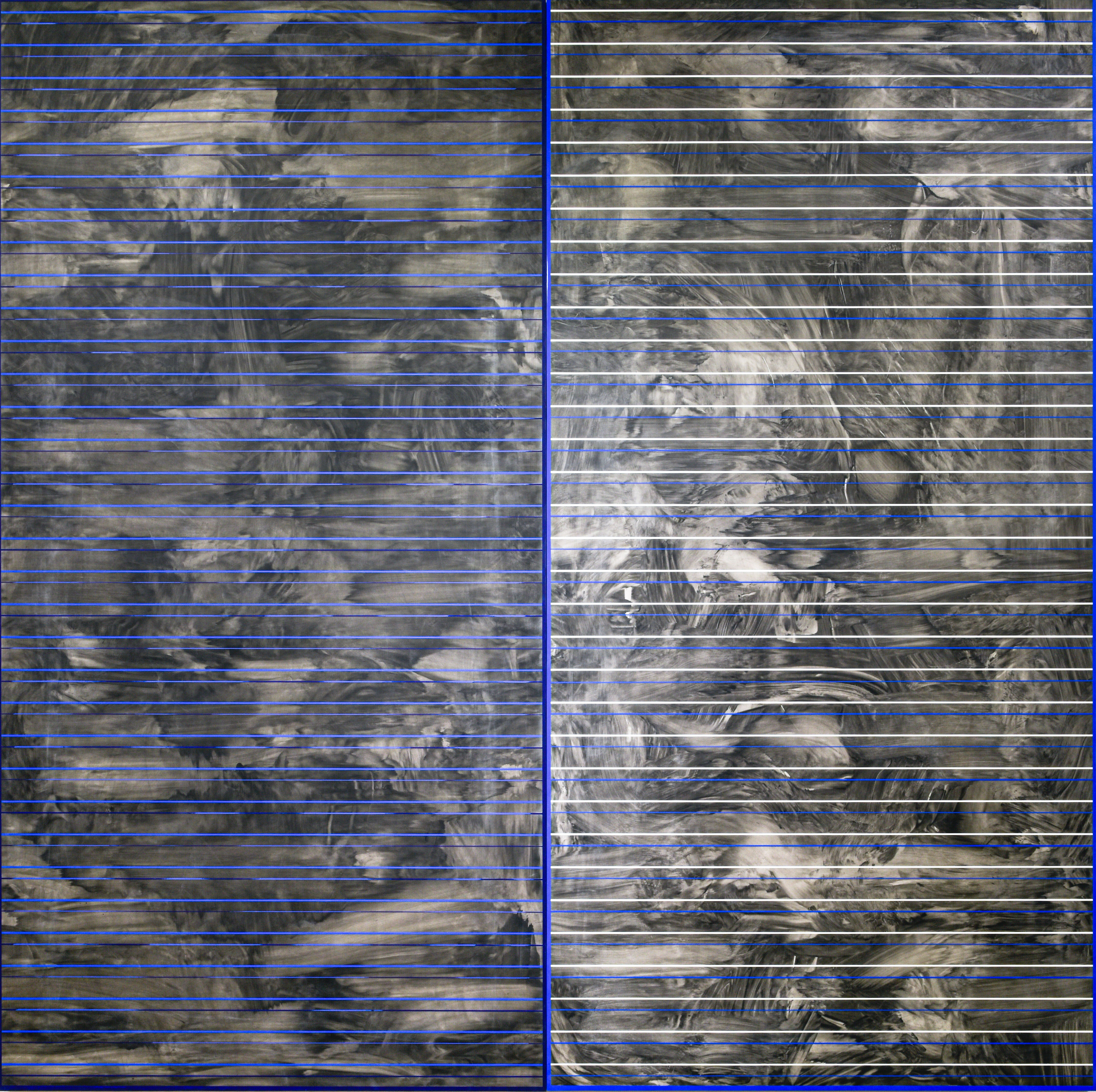 Standing in a bright place 16, Mixed media on Korean paper, ink cake, pigment
240x240cm, 2025