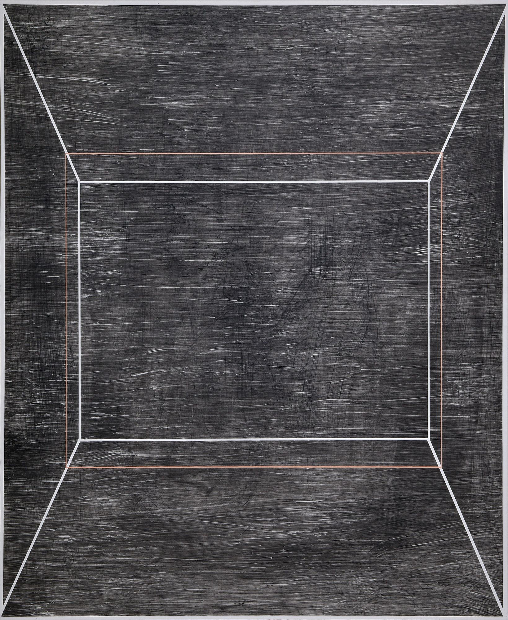 Cat's cradle 06, Mixed media on Korean paper, ink cake, pigment
55x45cm, 2025