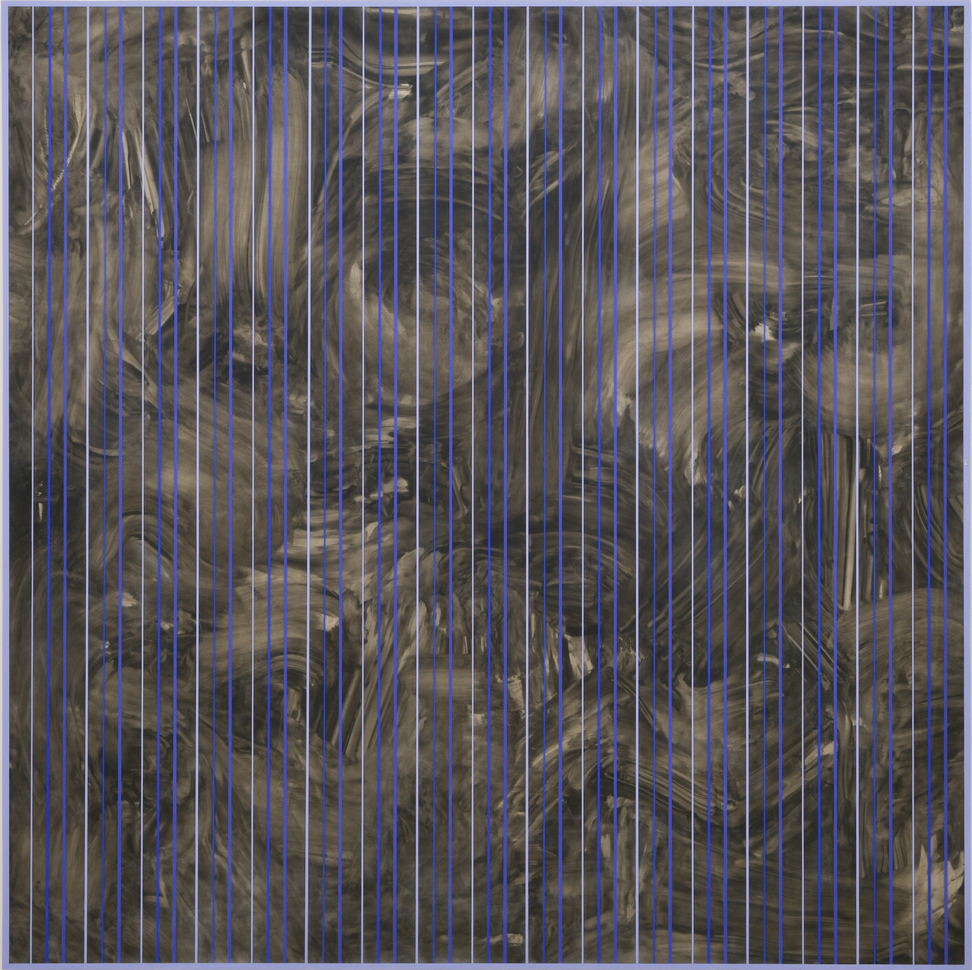 Standing in a bright place 18.5, Mixed media on Korean paper, ink cake, pigment, 122x122cm, 2025