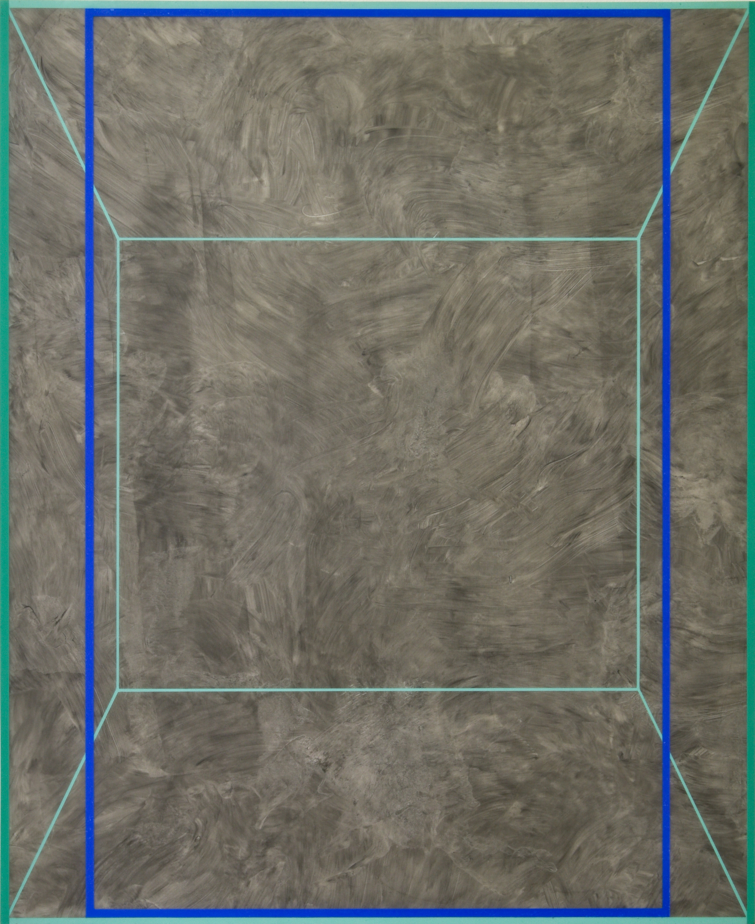 Cat's cradle 07, Mixed media on Korean paper, ink cake, pigment, 55x45cm, 2025