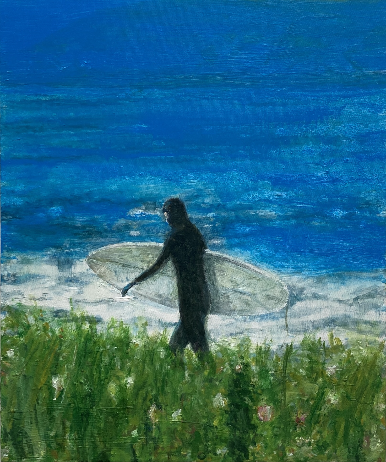 서퍼, Oil on canvas, 45x38cm, 2025