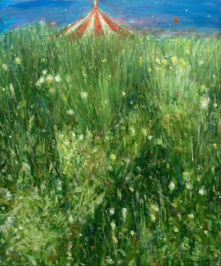 밤빛, Oil on canvas, 45.5x37.9cm, 2025