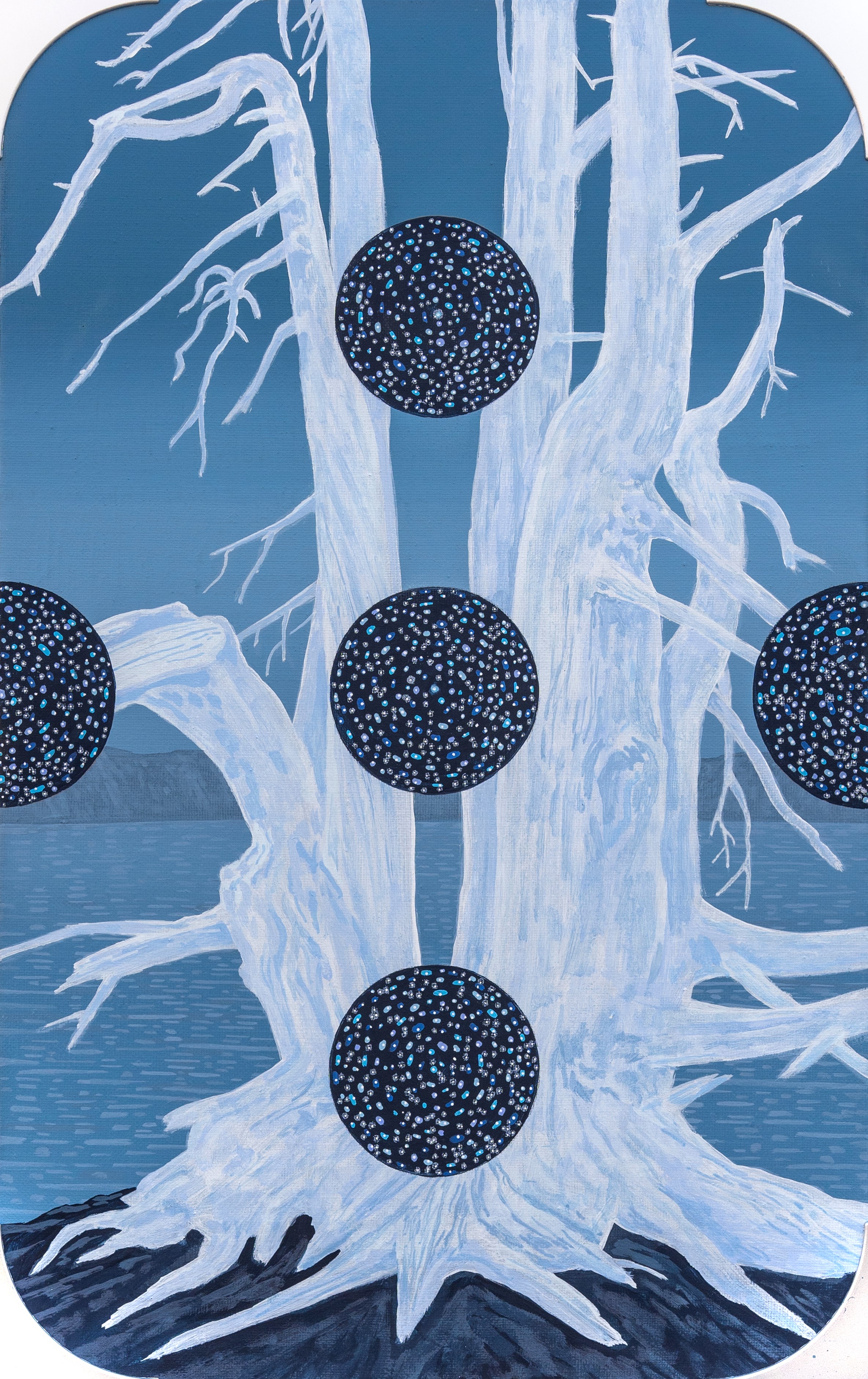 종과 횡의 우주, Acrylic on canvas, 53x33.4cm, 2024