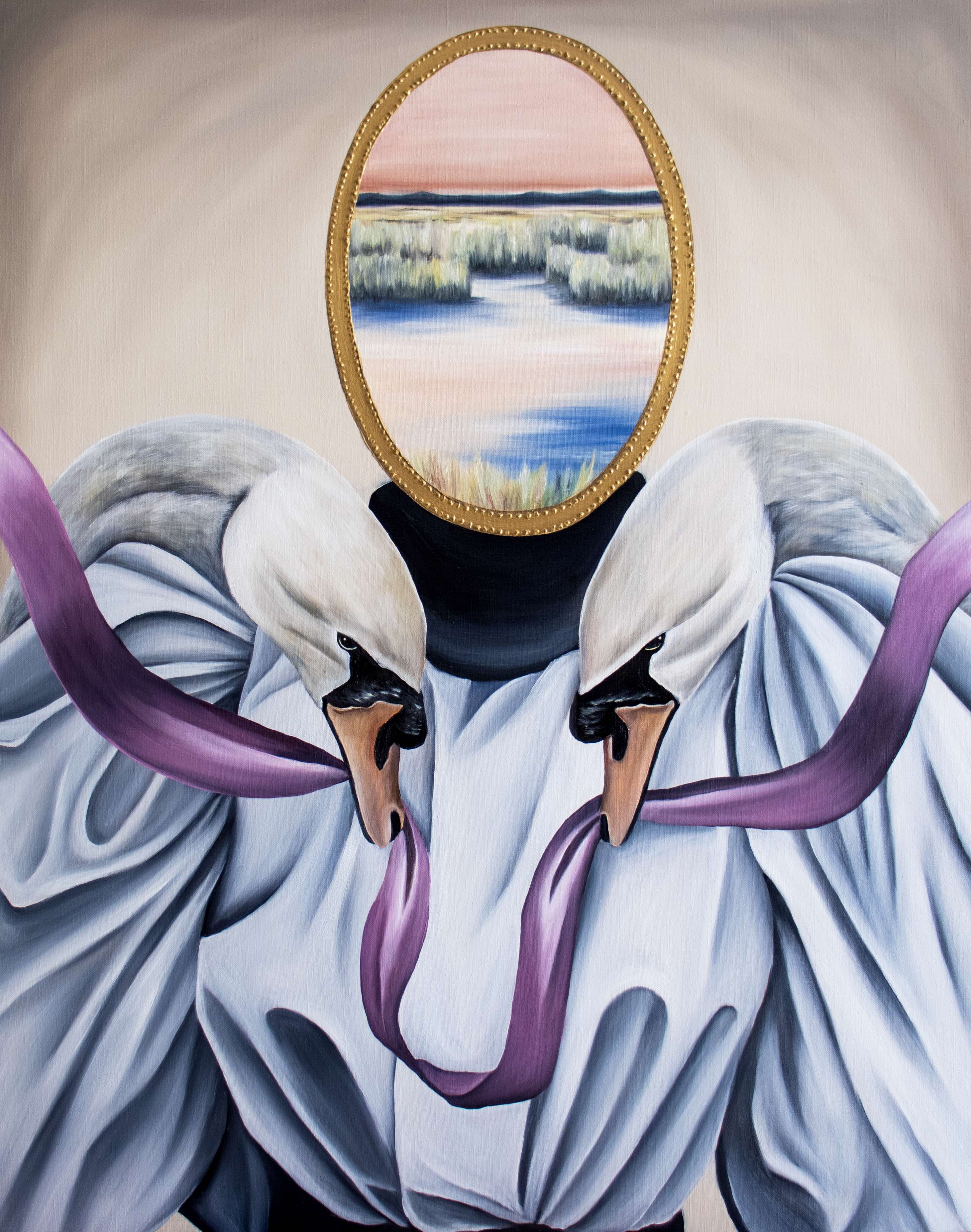 에노모토 마리코, Ties Strings I, Oil on canvas, 91x72cm, 2025