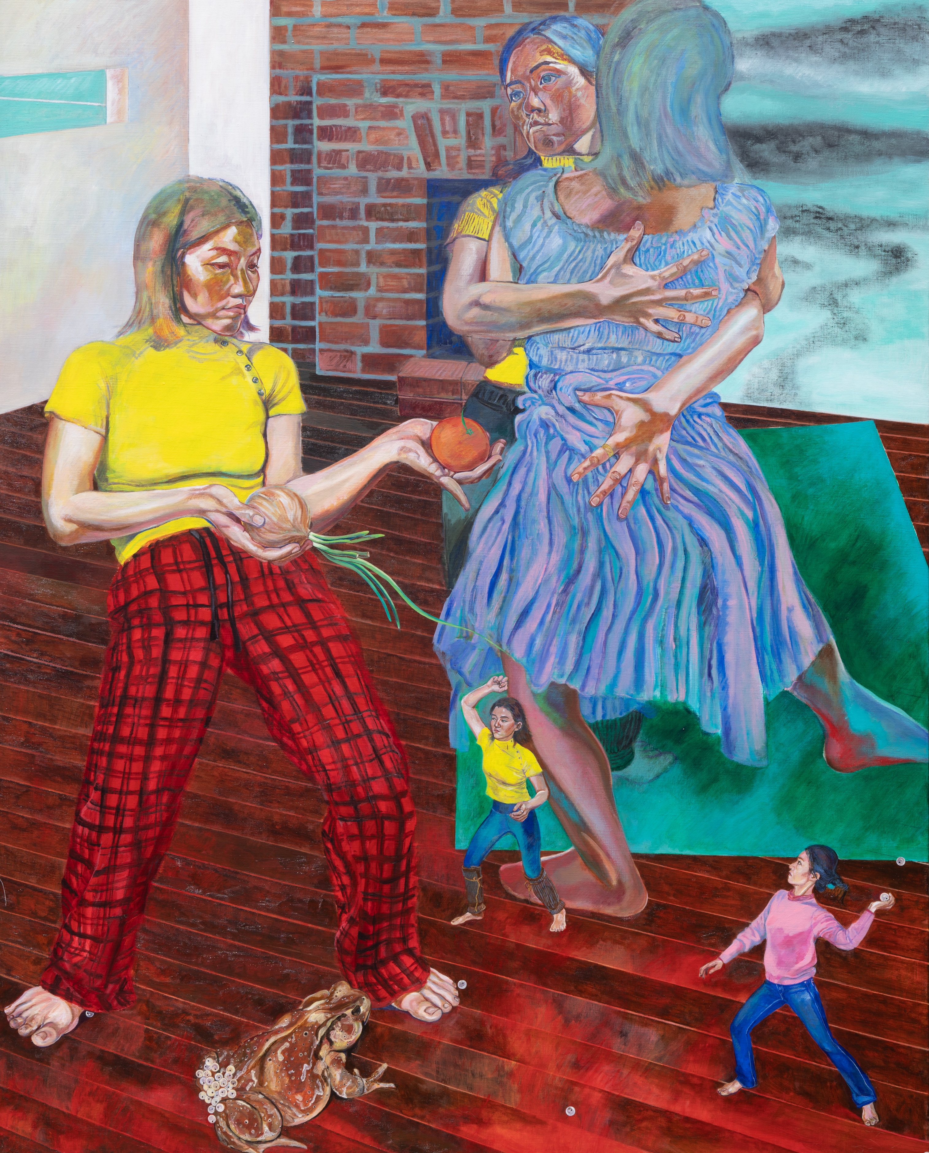 이은경, Fight or Waltz, Acrylic on canvas, 162x130.5cm, 2022