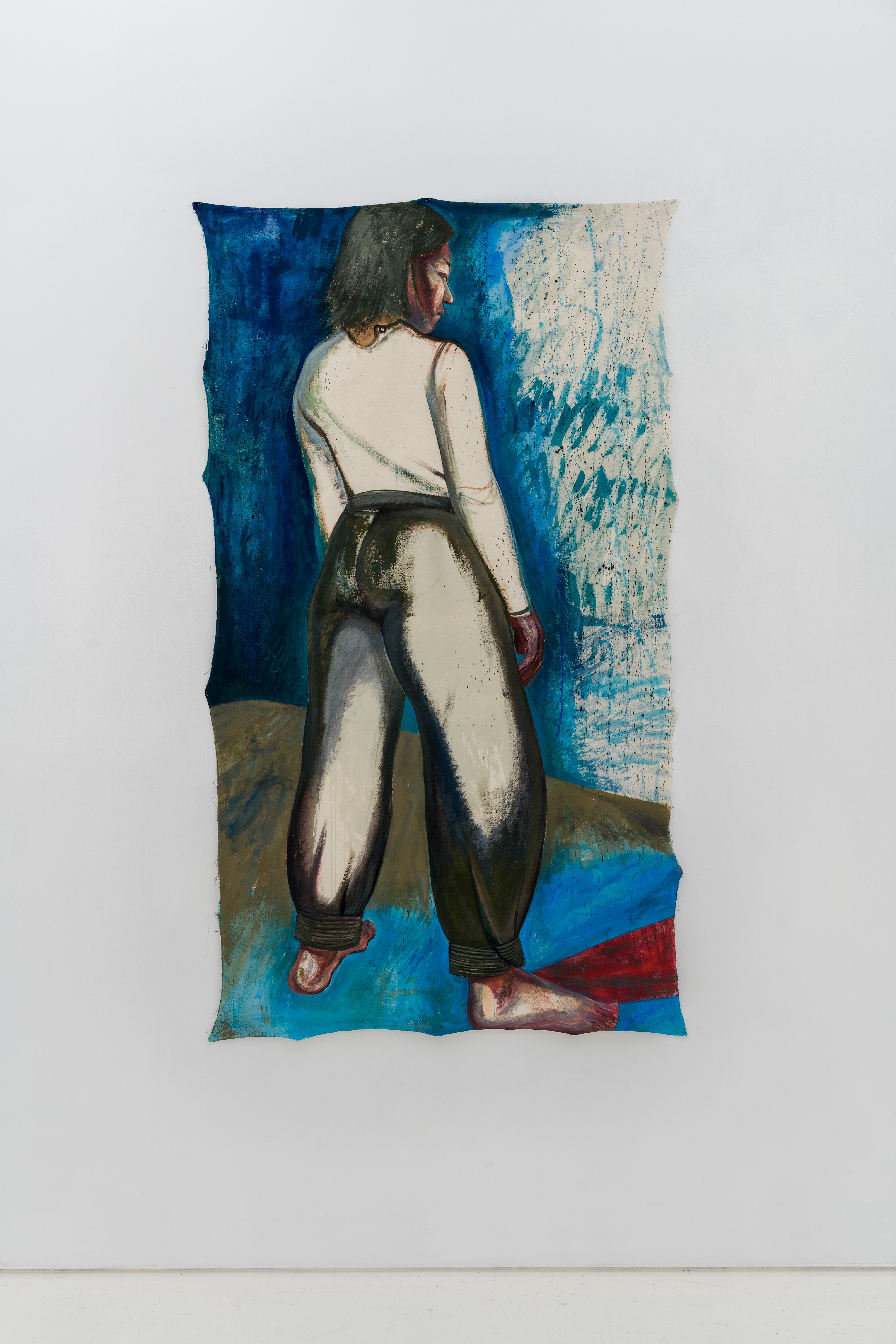 이은경, pose 1, Acrylic on cotton, 156x91cm, 2025