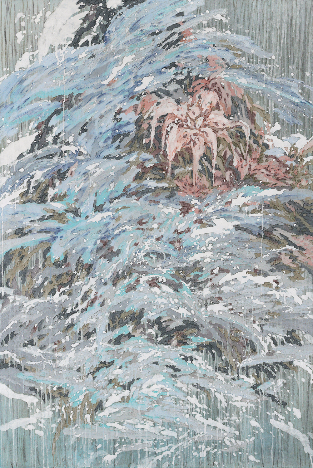 그럴 수도 있지-1, 장지에 물감, 파스텔, 호분, 193.9x130.3cm, 2025 