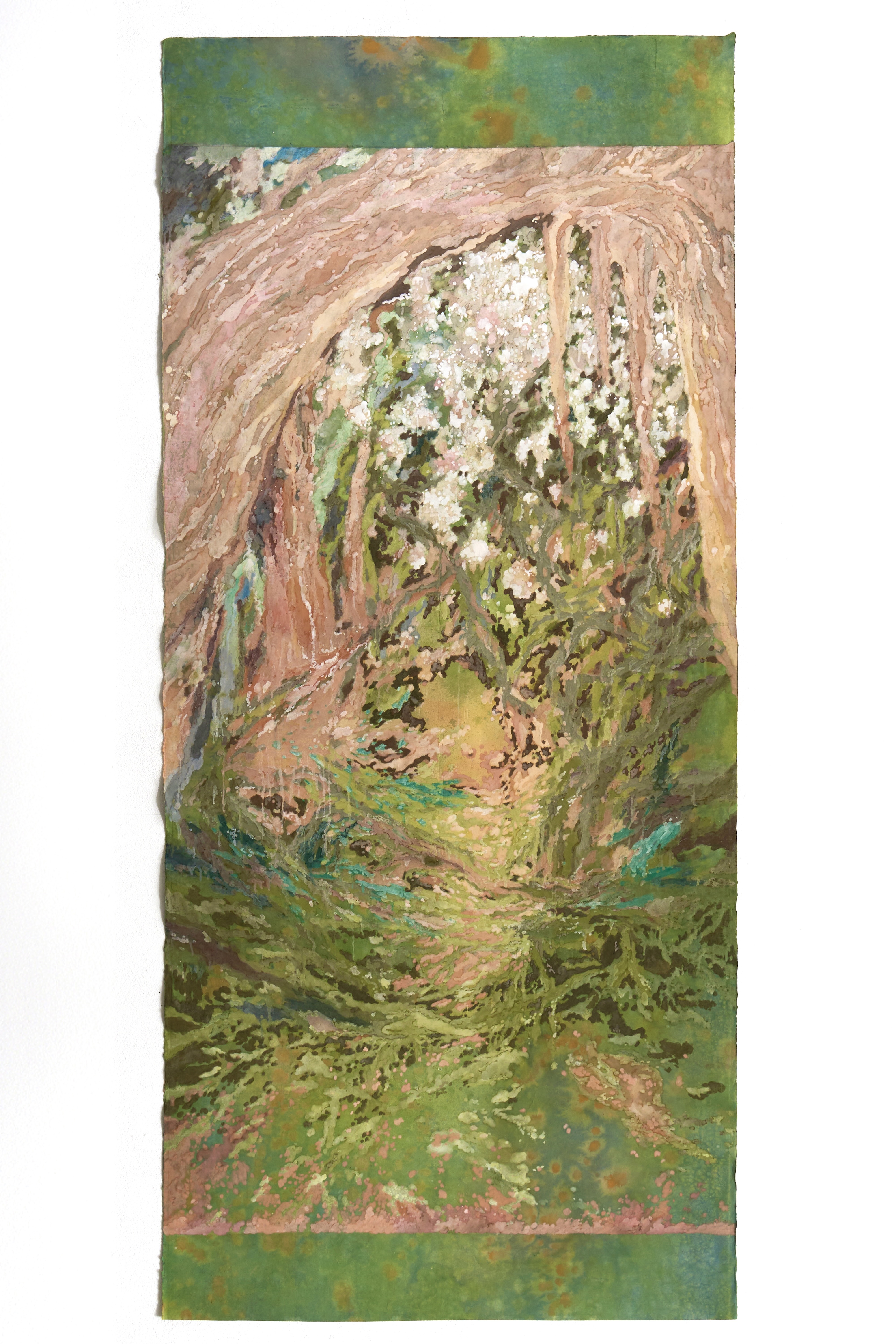 영, 장지에 물감, 파스텔, 호분, 334x149cm, 2025 