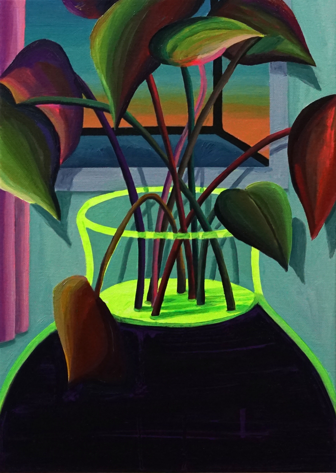 노을 화초_oil on canvas_34.8x24.2cm_2025