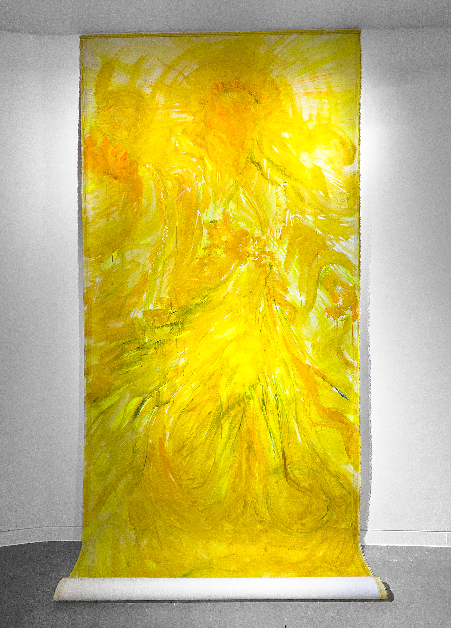 천간_ 황(天干_黃), 캔버스에 유채, 350x160cm, 2026