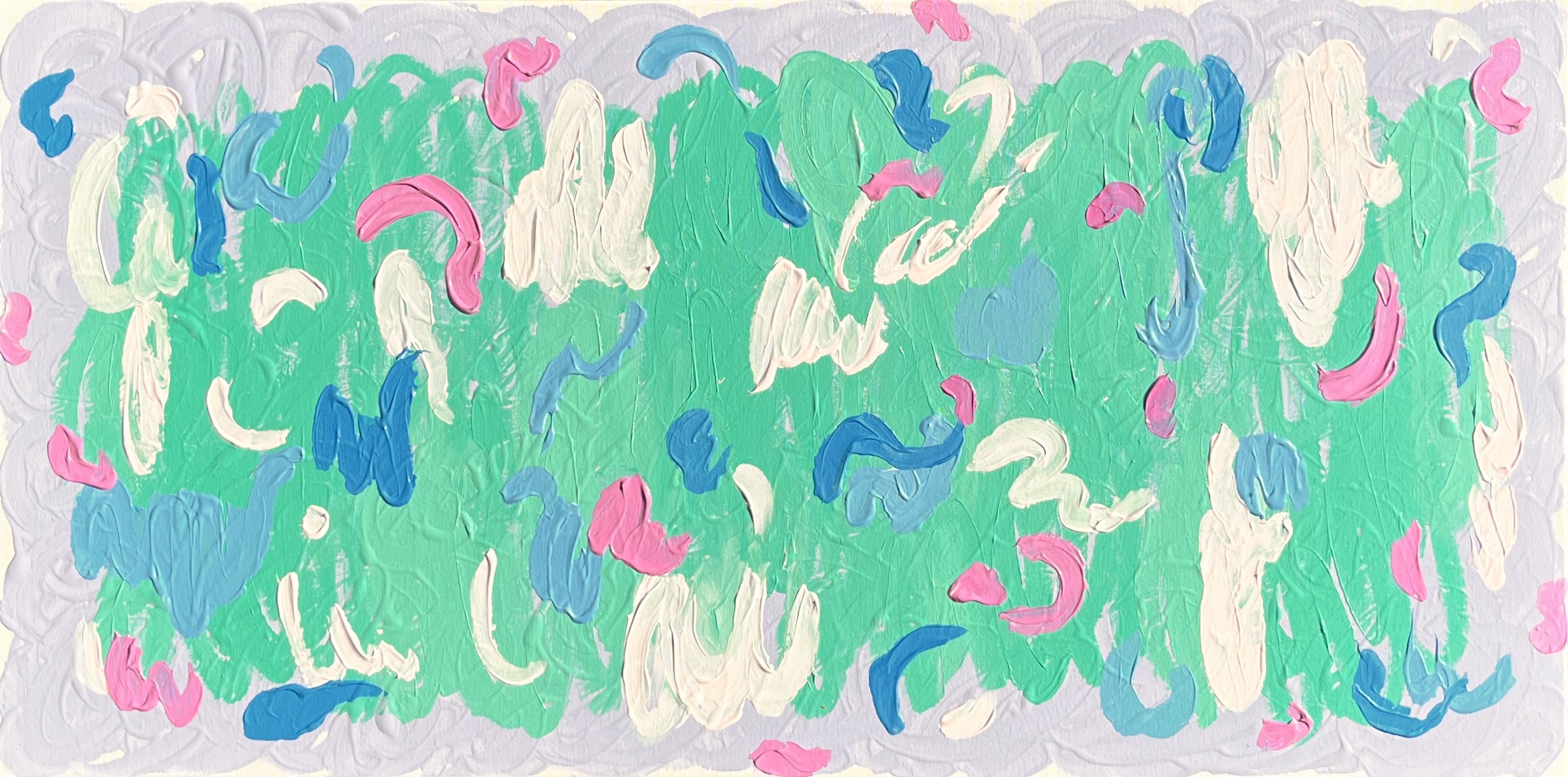 풀빛의 숨결, Acrylic on canvas, 98.8x49.5cm