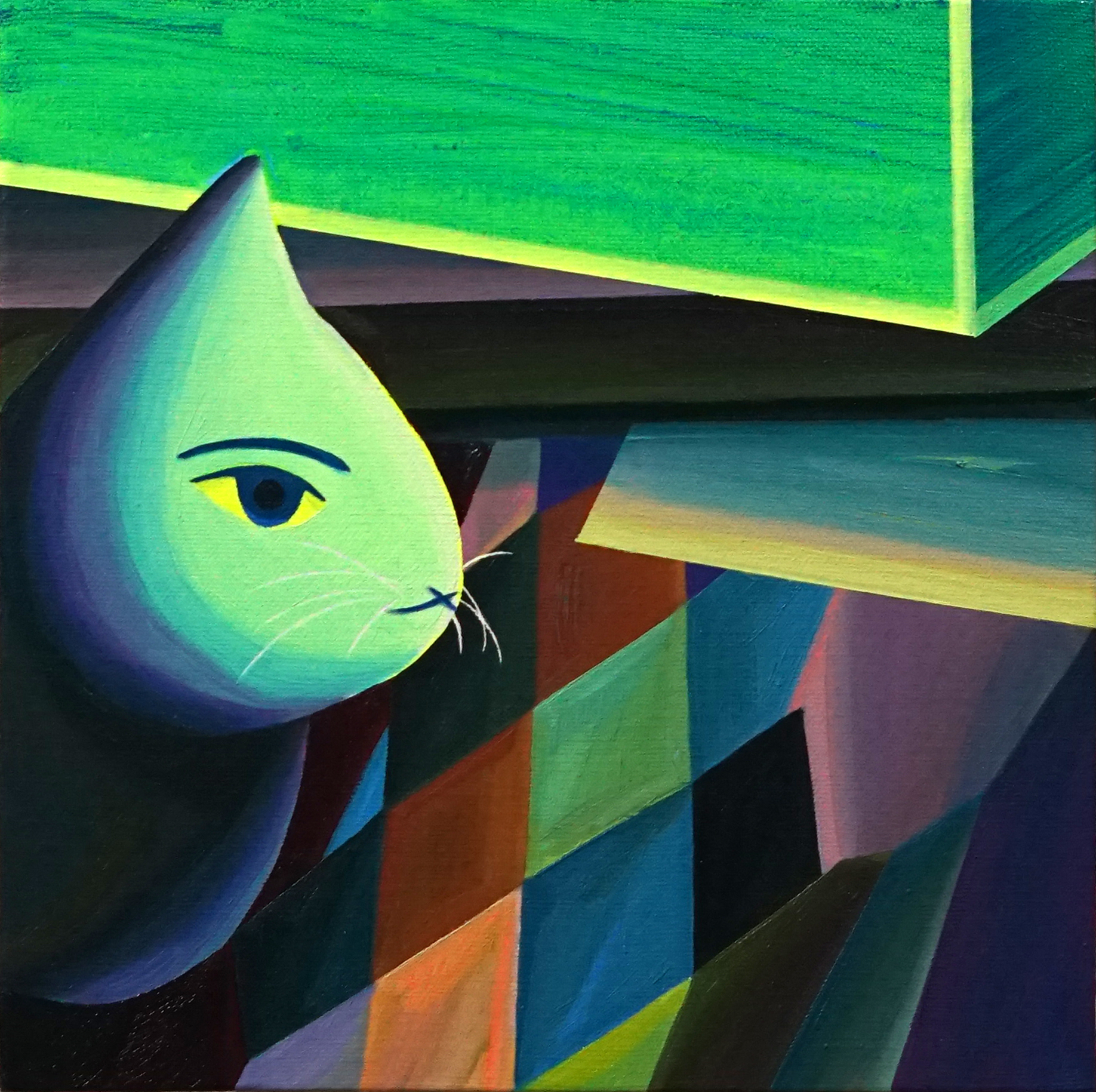 물과 물방울, Oil on canvas, 22x22cm, 2026