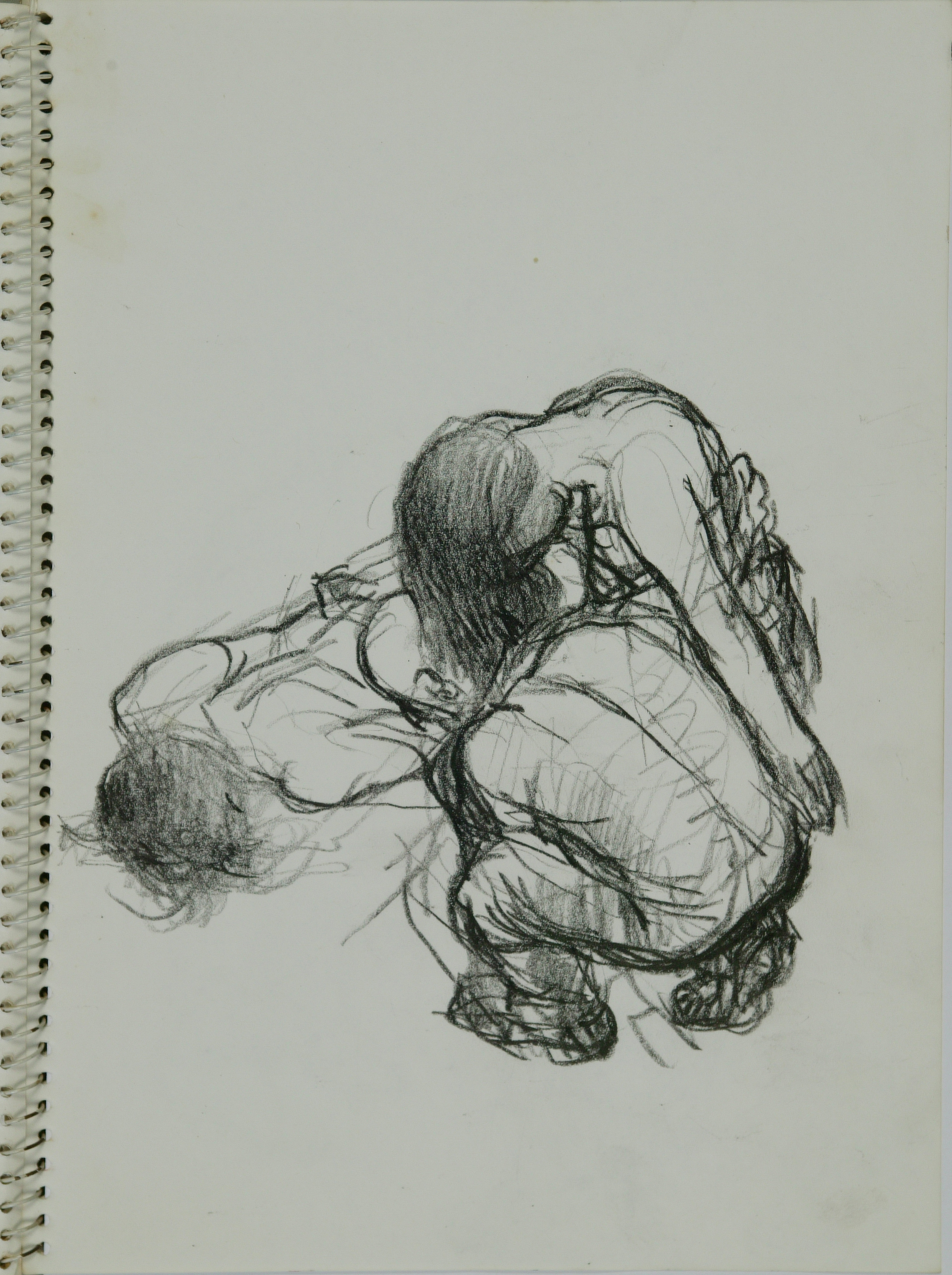 매월당, 1988, Conte on paper, 26.7x18.5cm