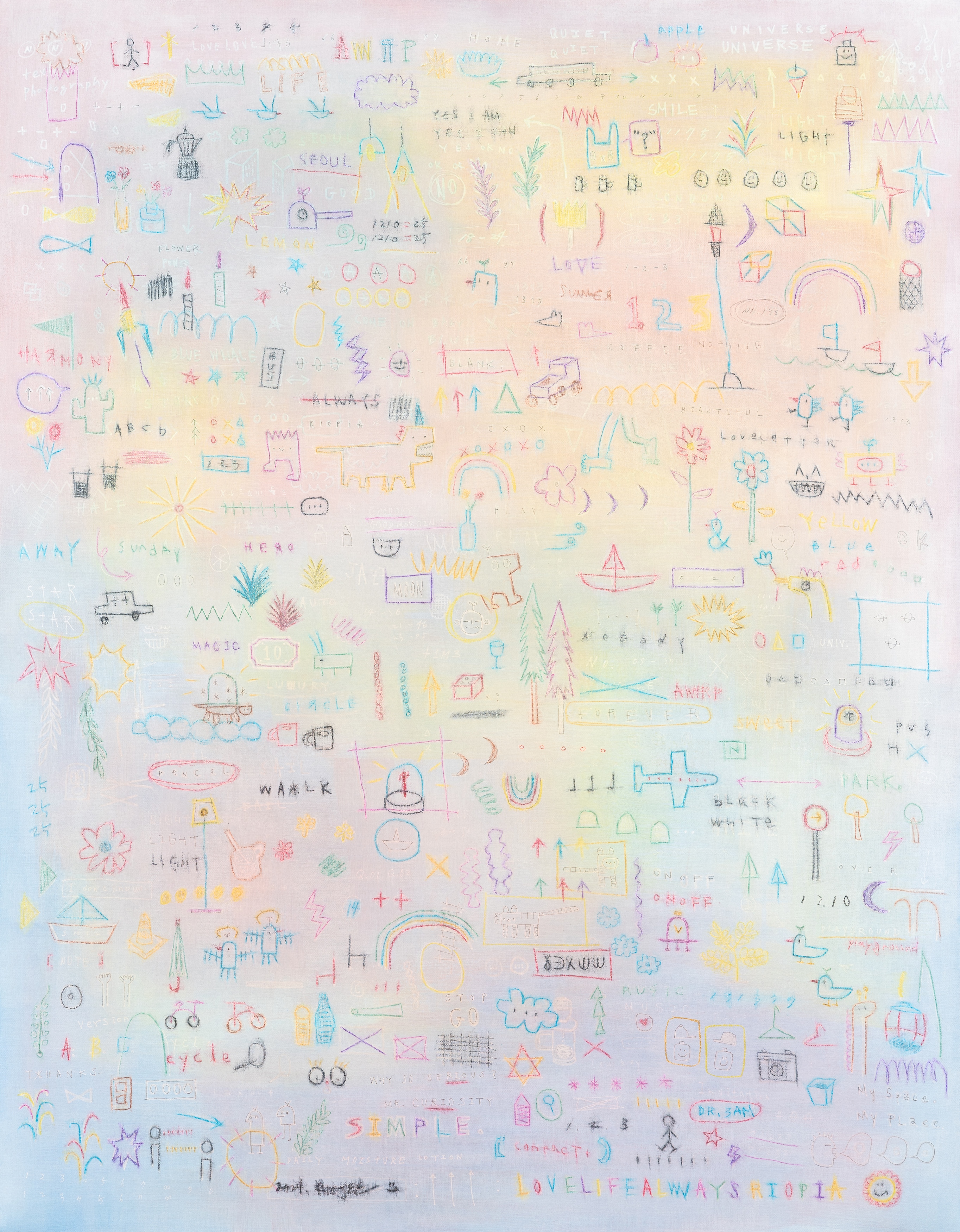 RIOFLO (light light), Mixed media on canvas, 116.8x91cm, 2024