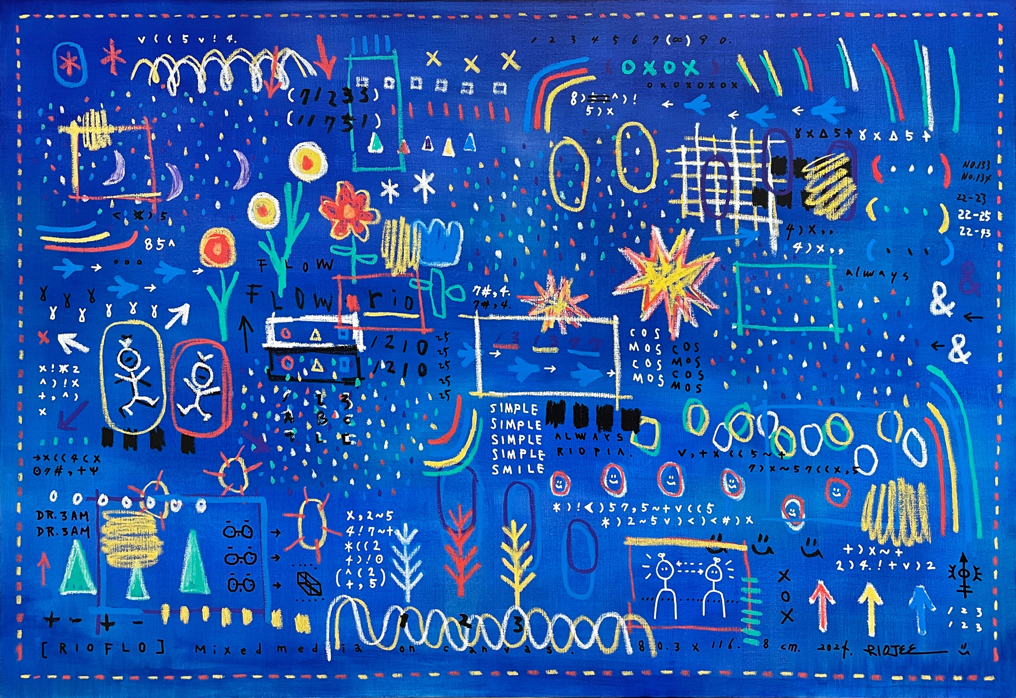 RIOFLO, Mixed media on canvas, 80.3x116.8cm, 2024
