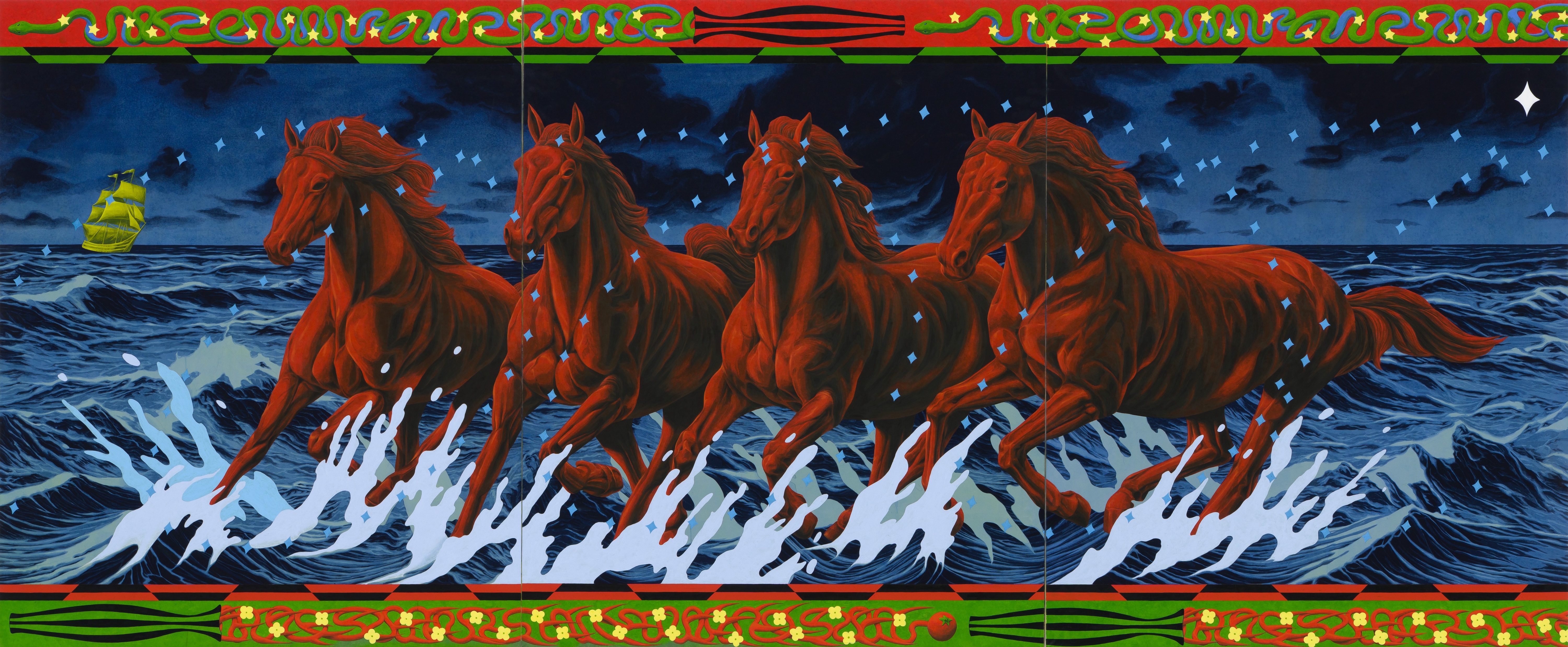 가버나움으로 가는 길, 장지에 채색, 162.2x390cm, 2025