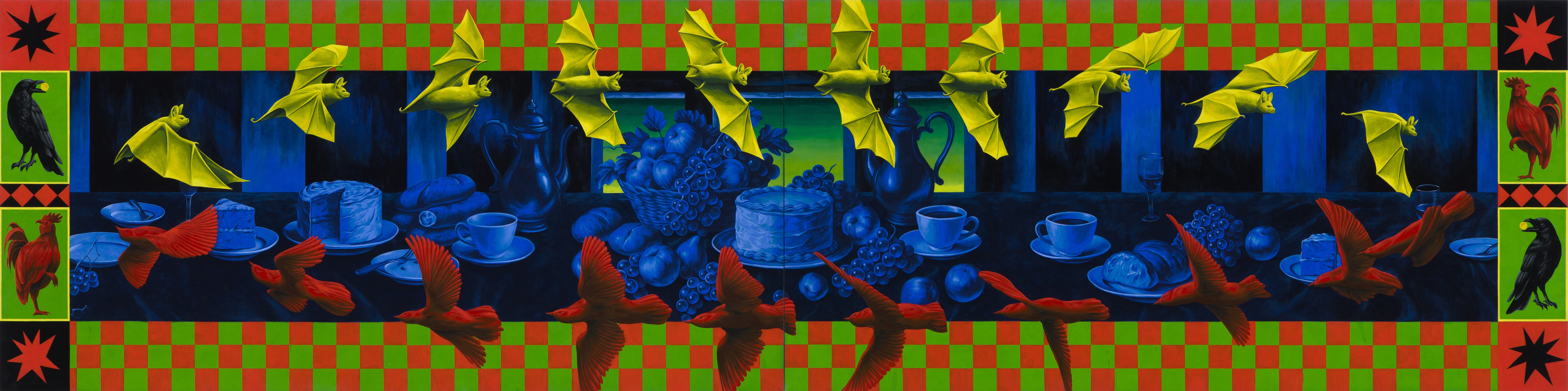 The Last Supper, 장지에 채색, 100x400cm, 2025