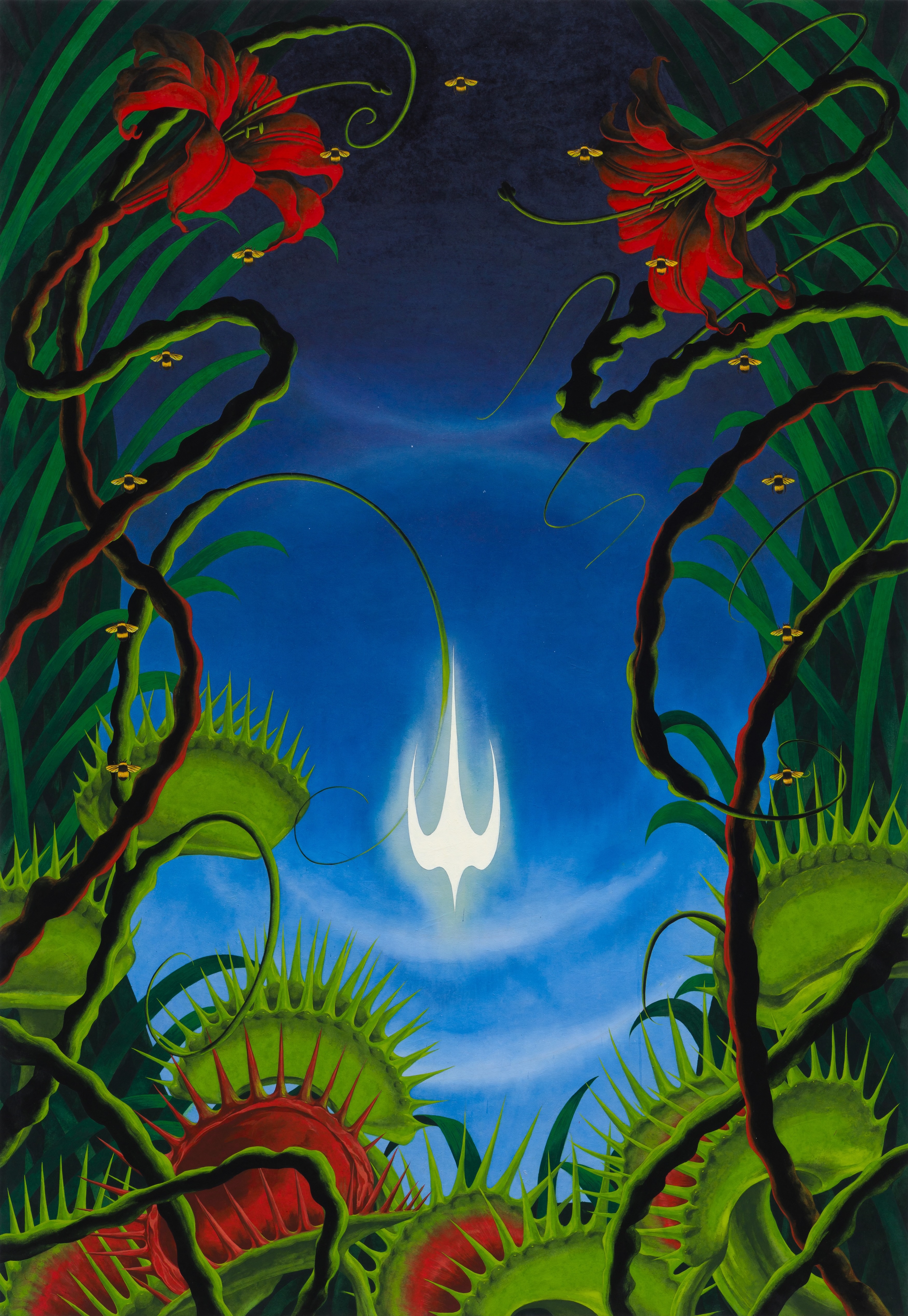 Annunciation : Darkness, 장지에 채색, 162.2x112.1cm, 2025