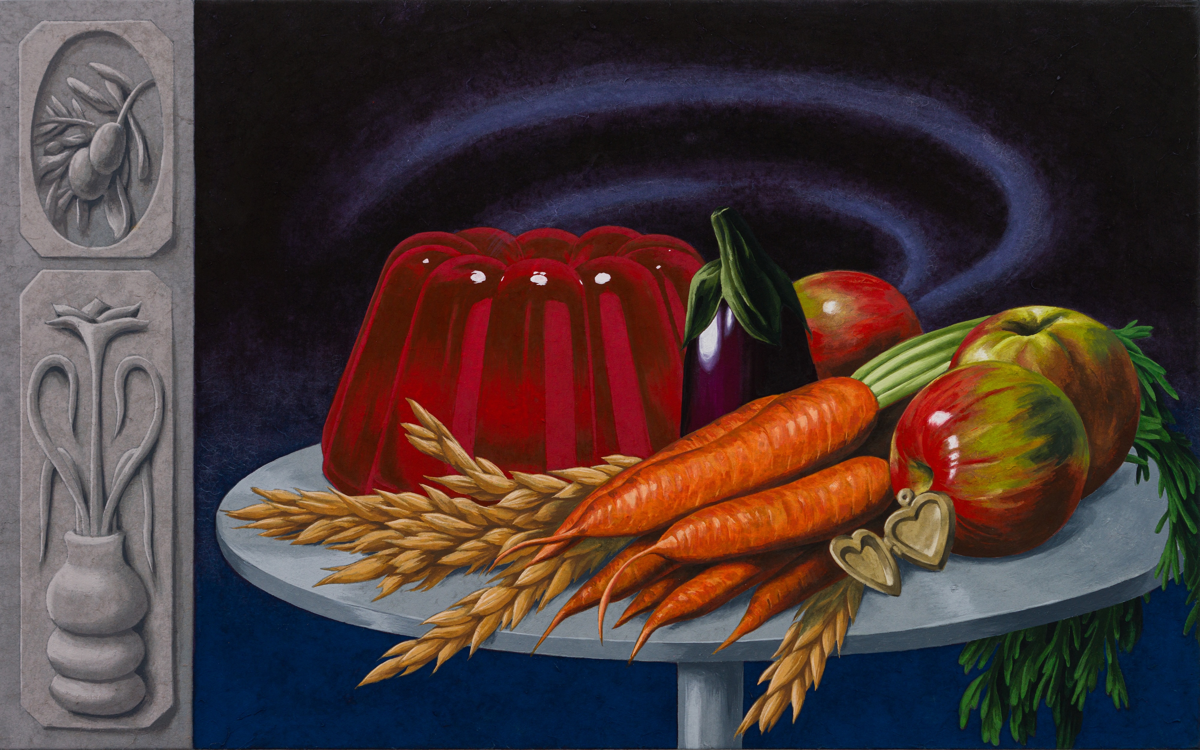 추수, 장지에 채색, 33x53cm, 2024