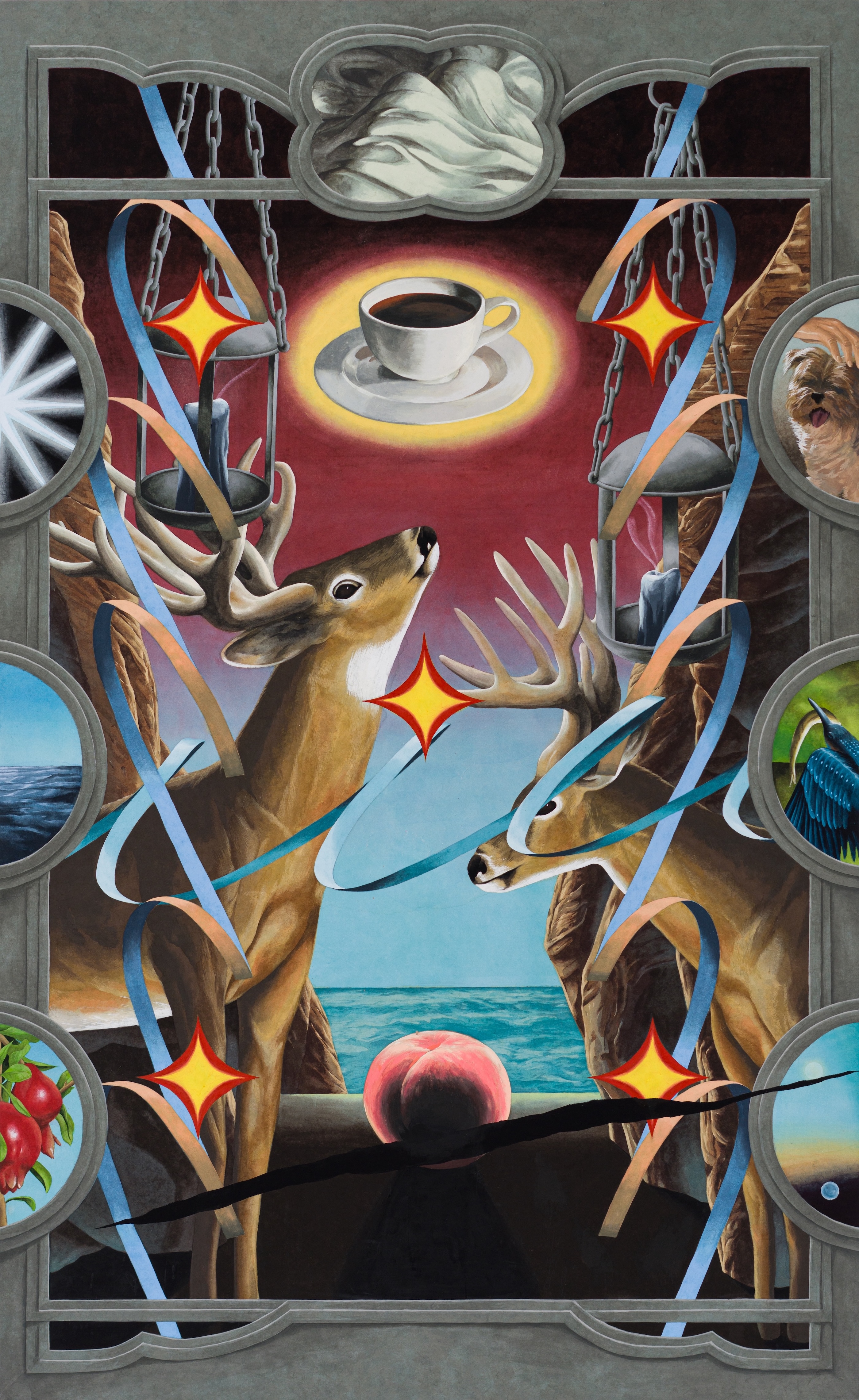 Morning Coffee, 장지에 채색, 145.5x89.4cm, 2024